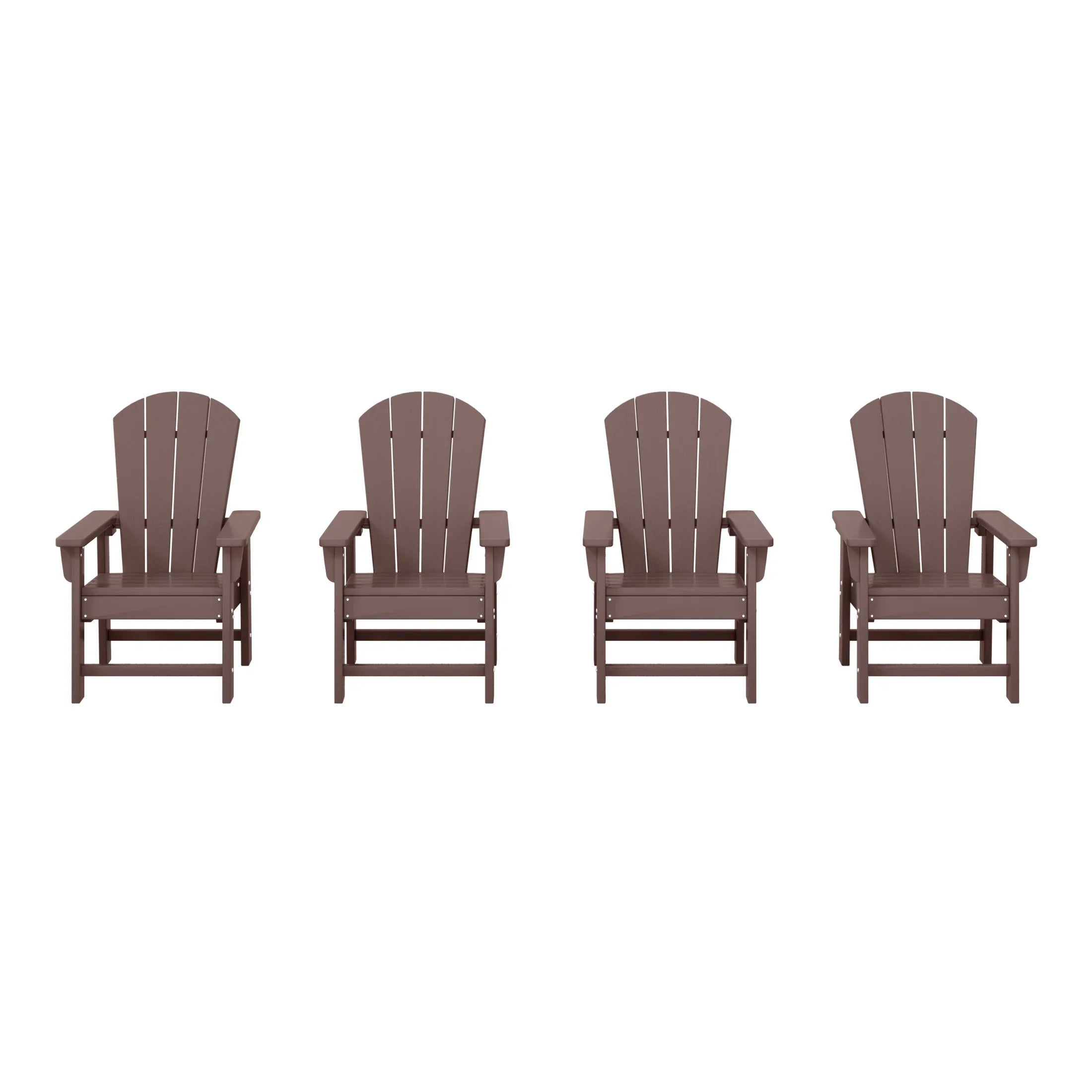 Paradise Kids Outdoor Adirondack Plastic Patio Chair (Set of 4)