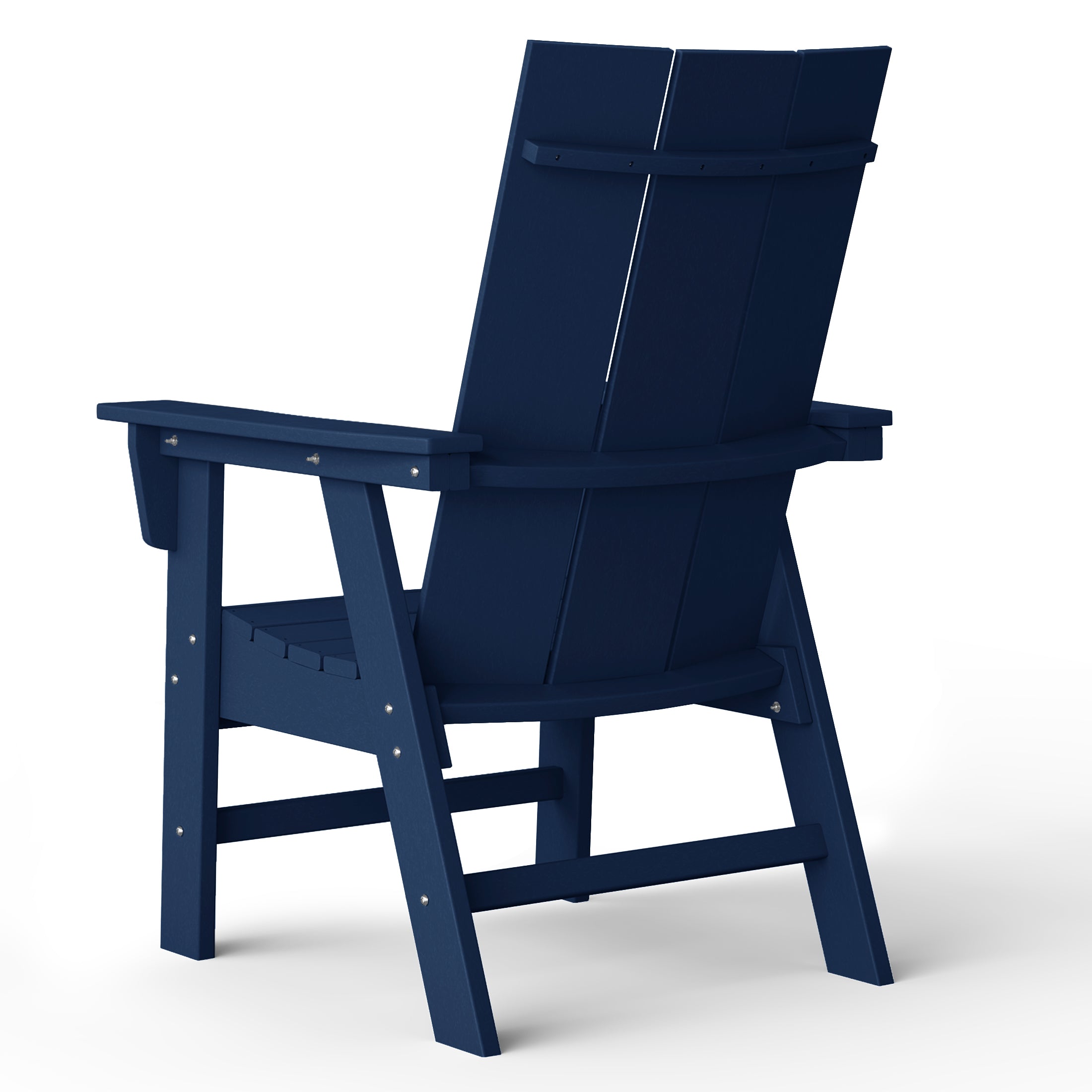 Palms Outdoor Patio HDPE Plastic Modern Adirondack Dining Chairs (Set of 2)
