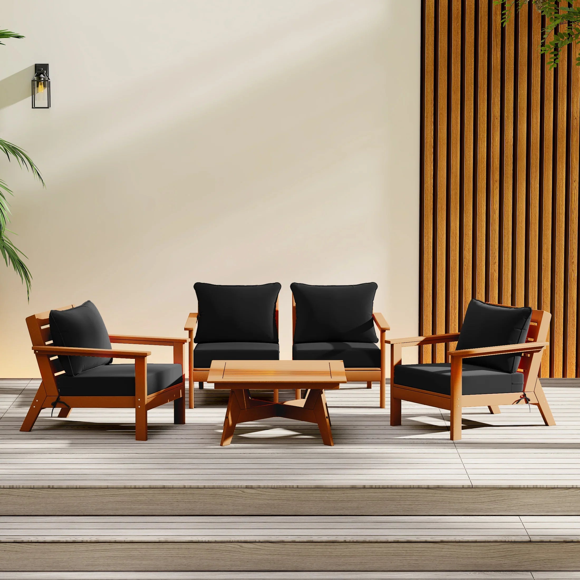 Portsmouth Outdoor 5-Piece Modular Sectional Patio Furniture Sofa Set