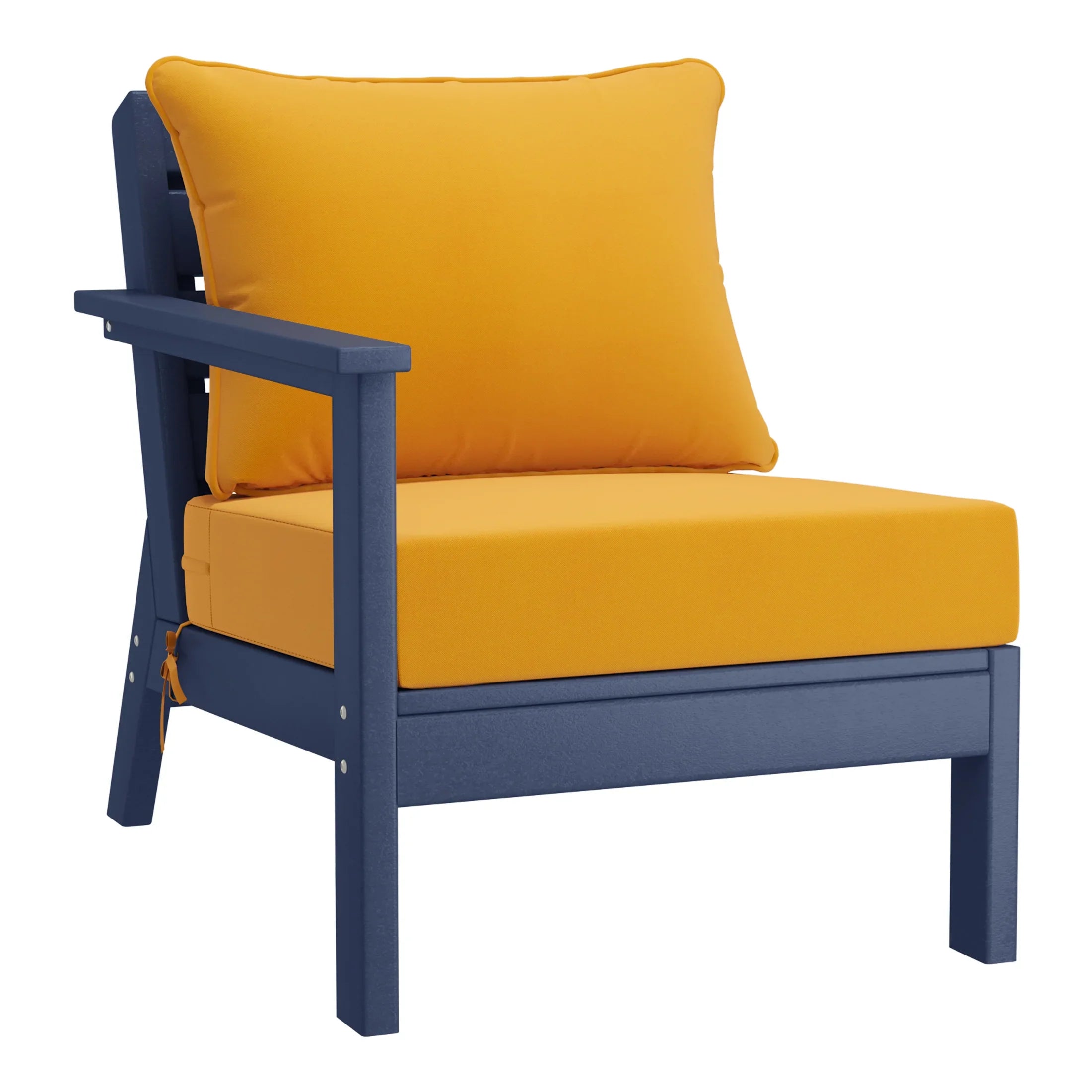 Portsmouth Outdoor Patio HDPE Sectional Sofa with Patio Cushions