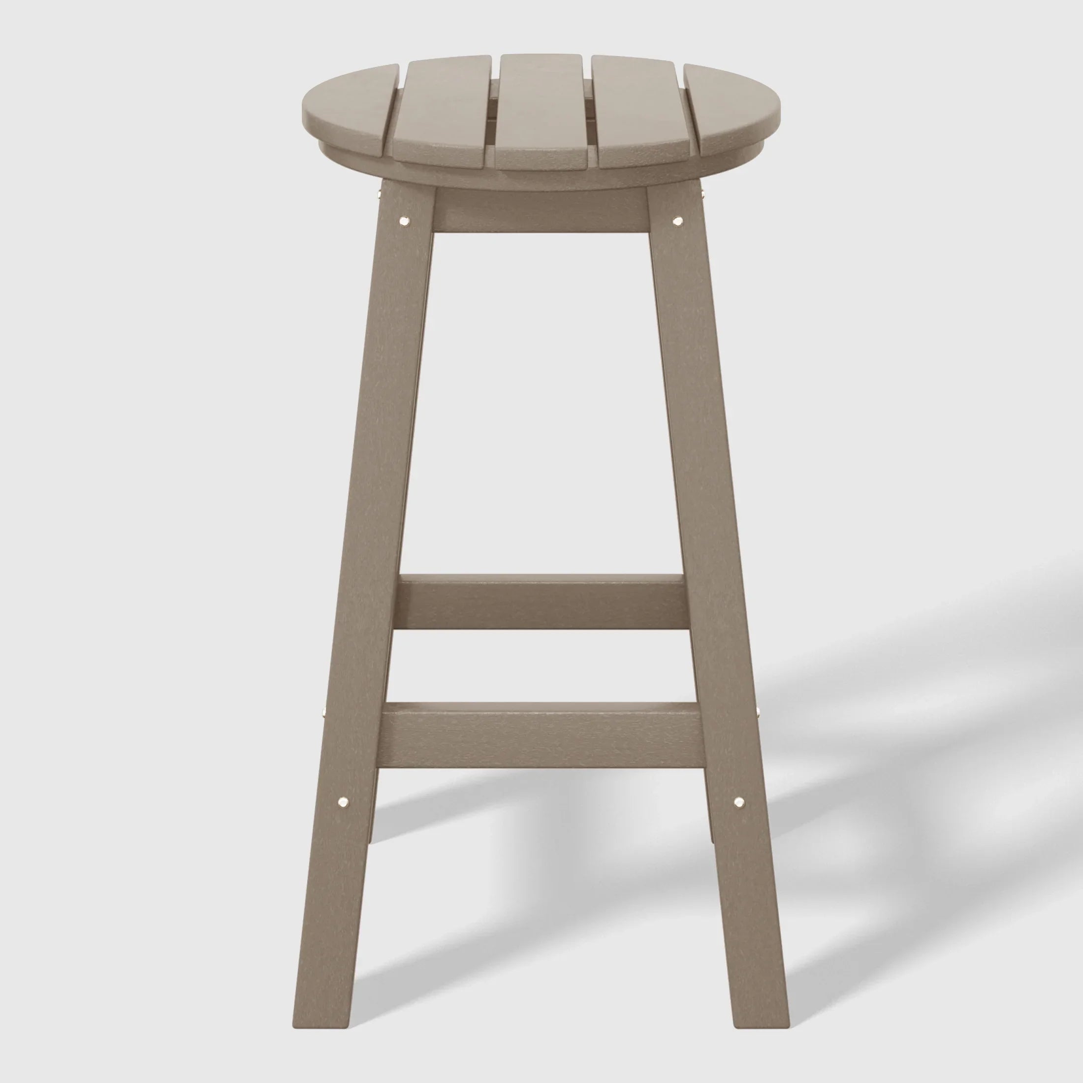 Paradise 24" HDPE Outdoor Patio Round Counter Height Bar Stool Set of 3