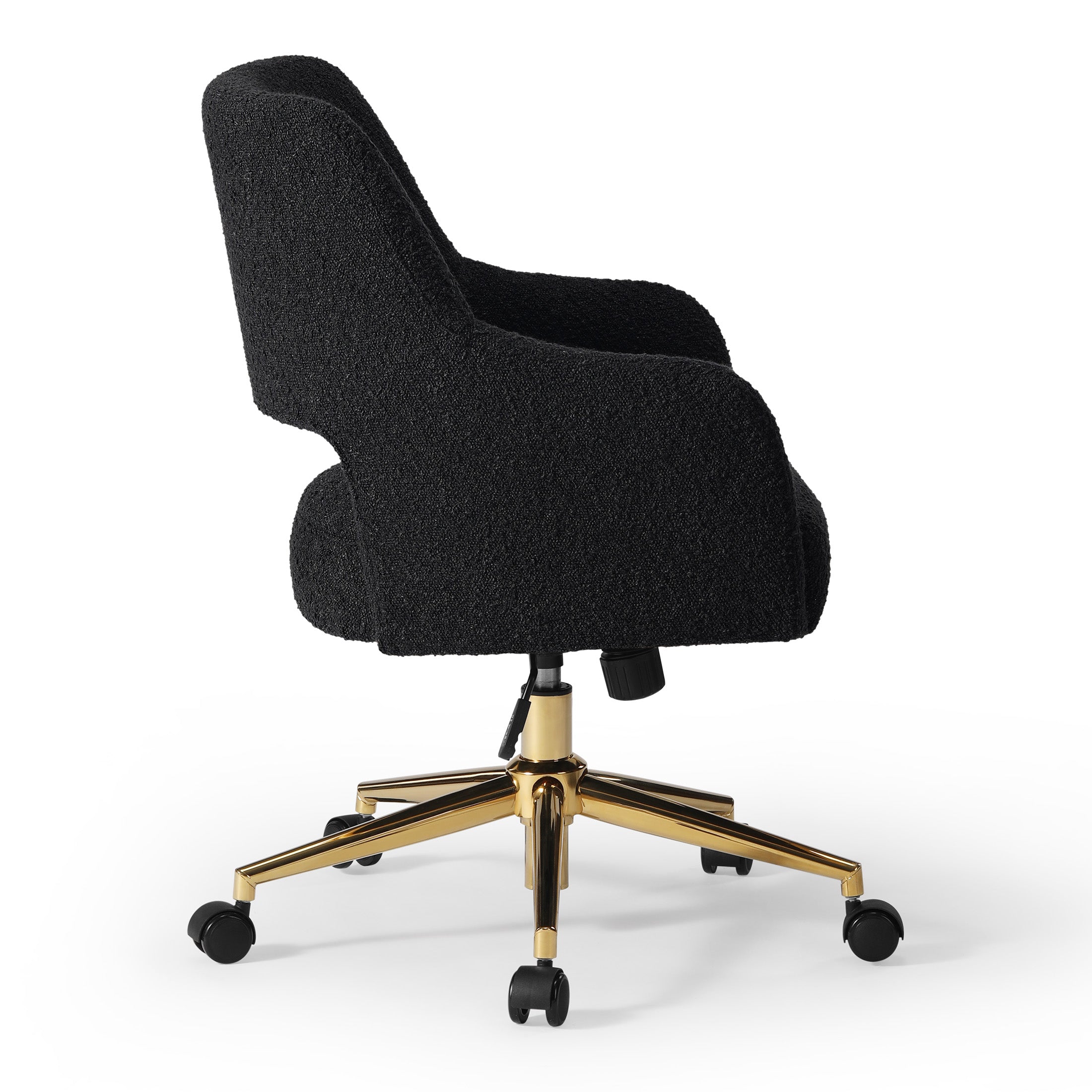 Amélie Mid-Century Modern Swivel Office Vanity Chair with Wheels