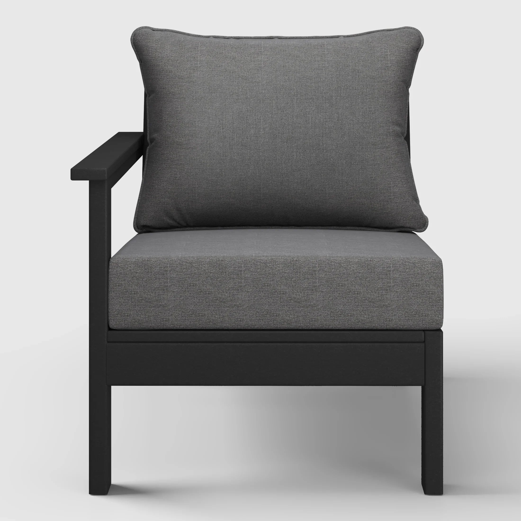 Portsmouth Outdoor Patio HDPE Left Arm Sectional Corner Club Chair with Patio Cushions