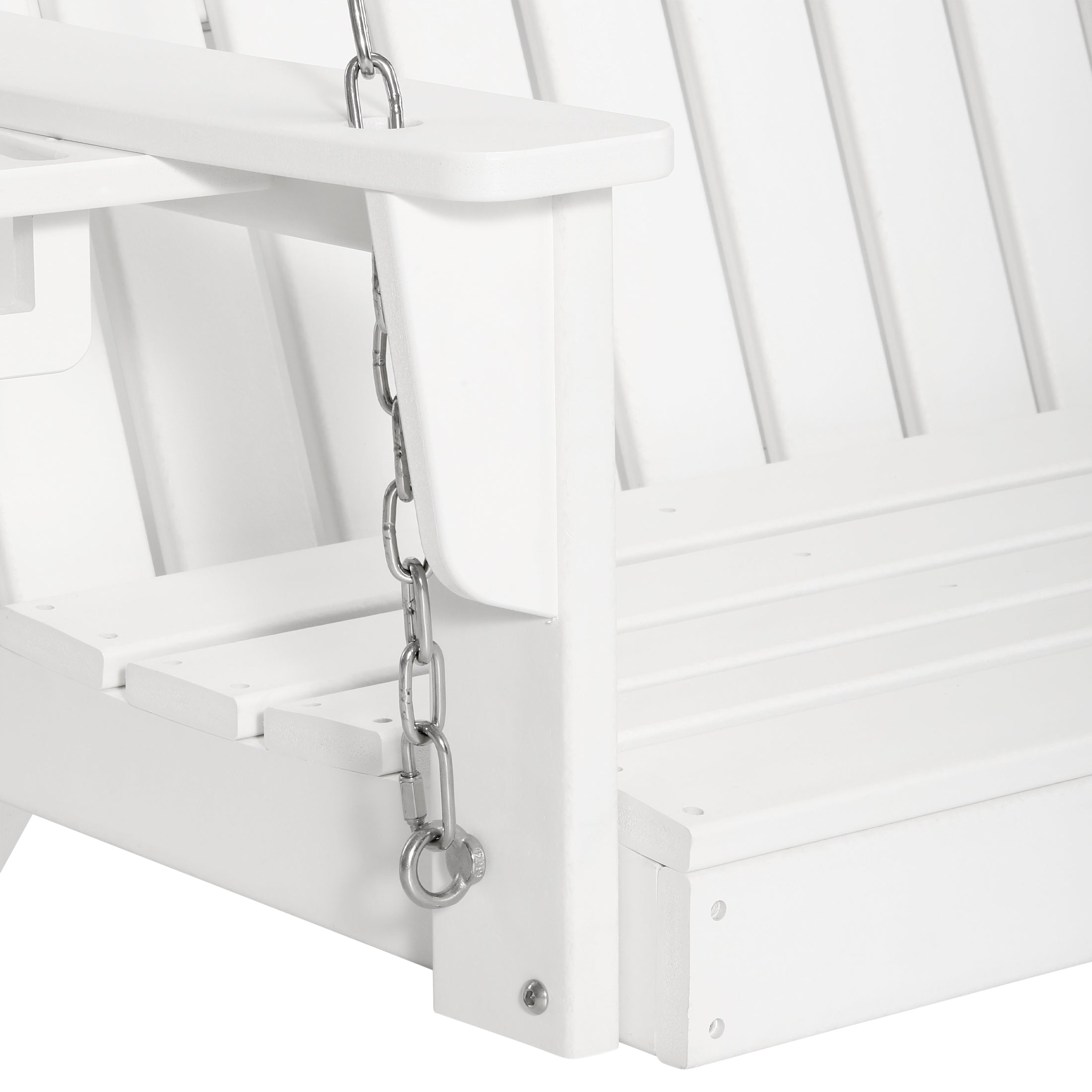Savannah 4ft Outdoor HDPE Poly Farmhouse Hanging Porch Swing With Cup Holders