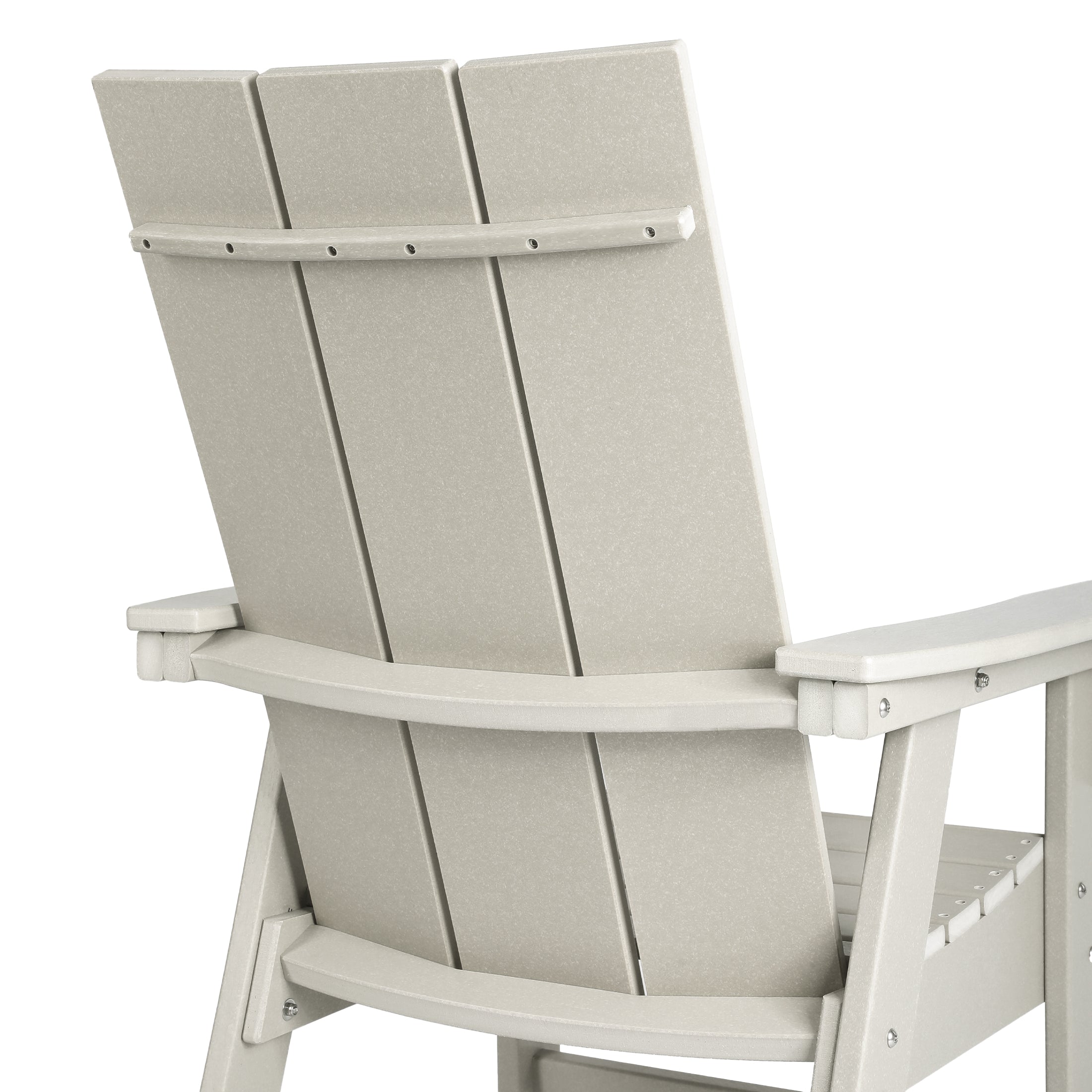 Palms Outdoor Patio HDPE Plastic Modern Adirondack Dining Chairs (Set of 2)
