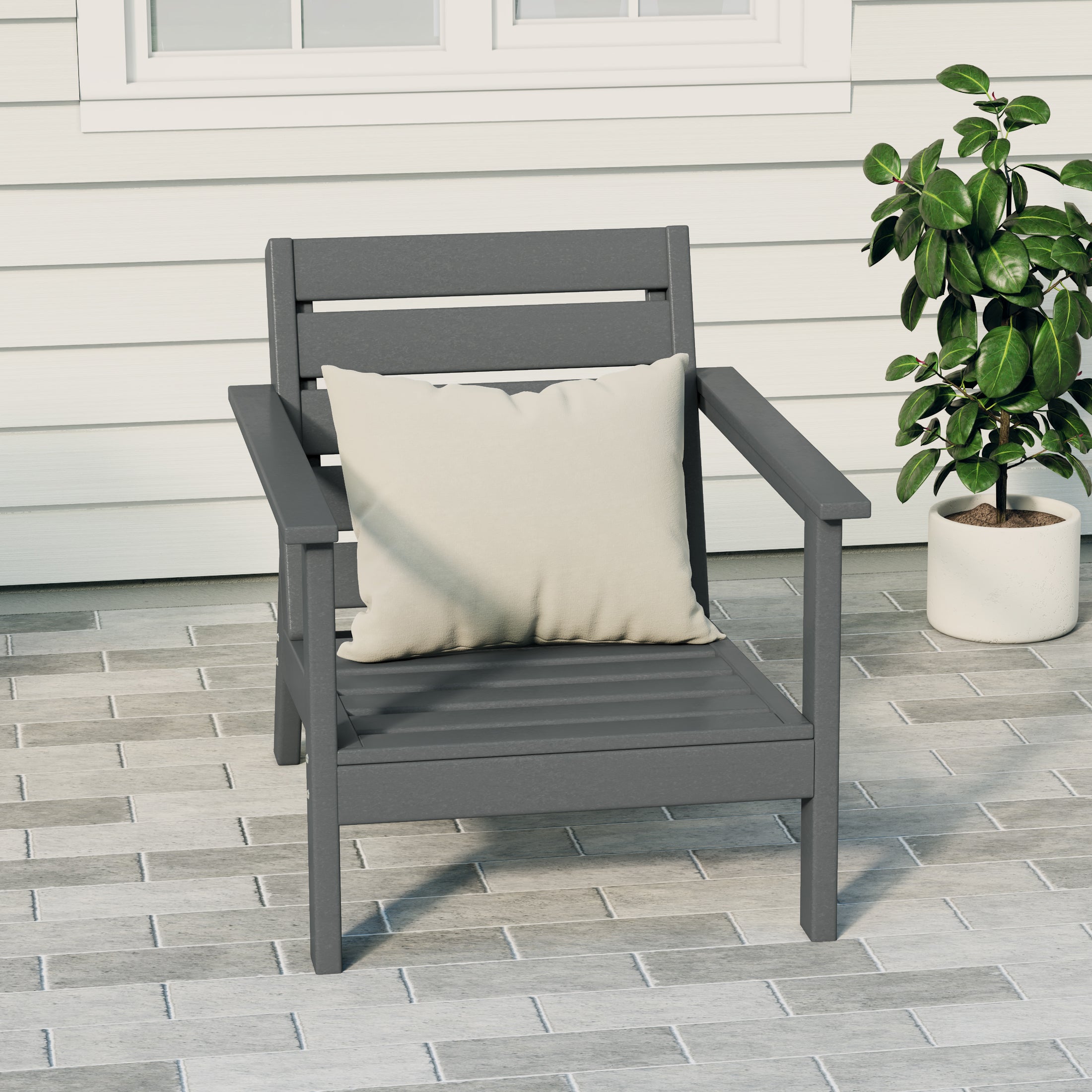 Portsmouth Outdoor Patio HDPE Deep Seating Armchair