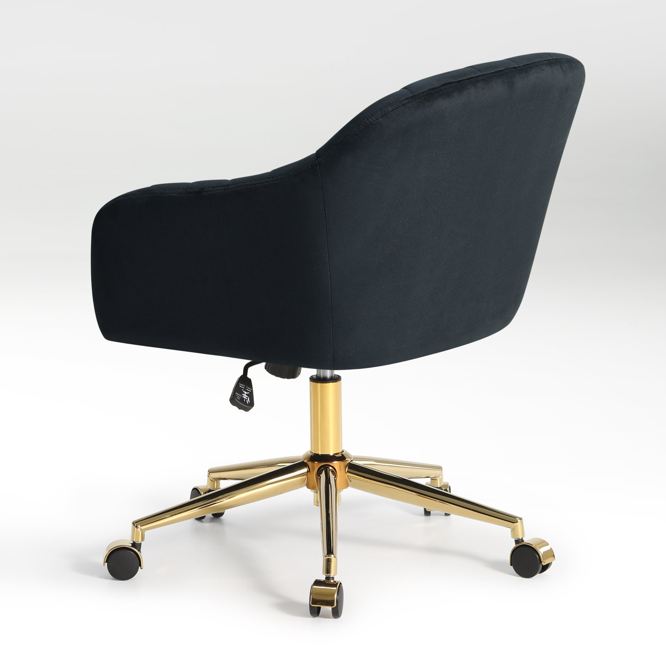 Alaia Upholstered Velvet Swivel Vanity Office Chair With Wheels