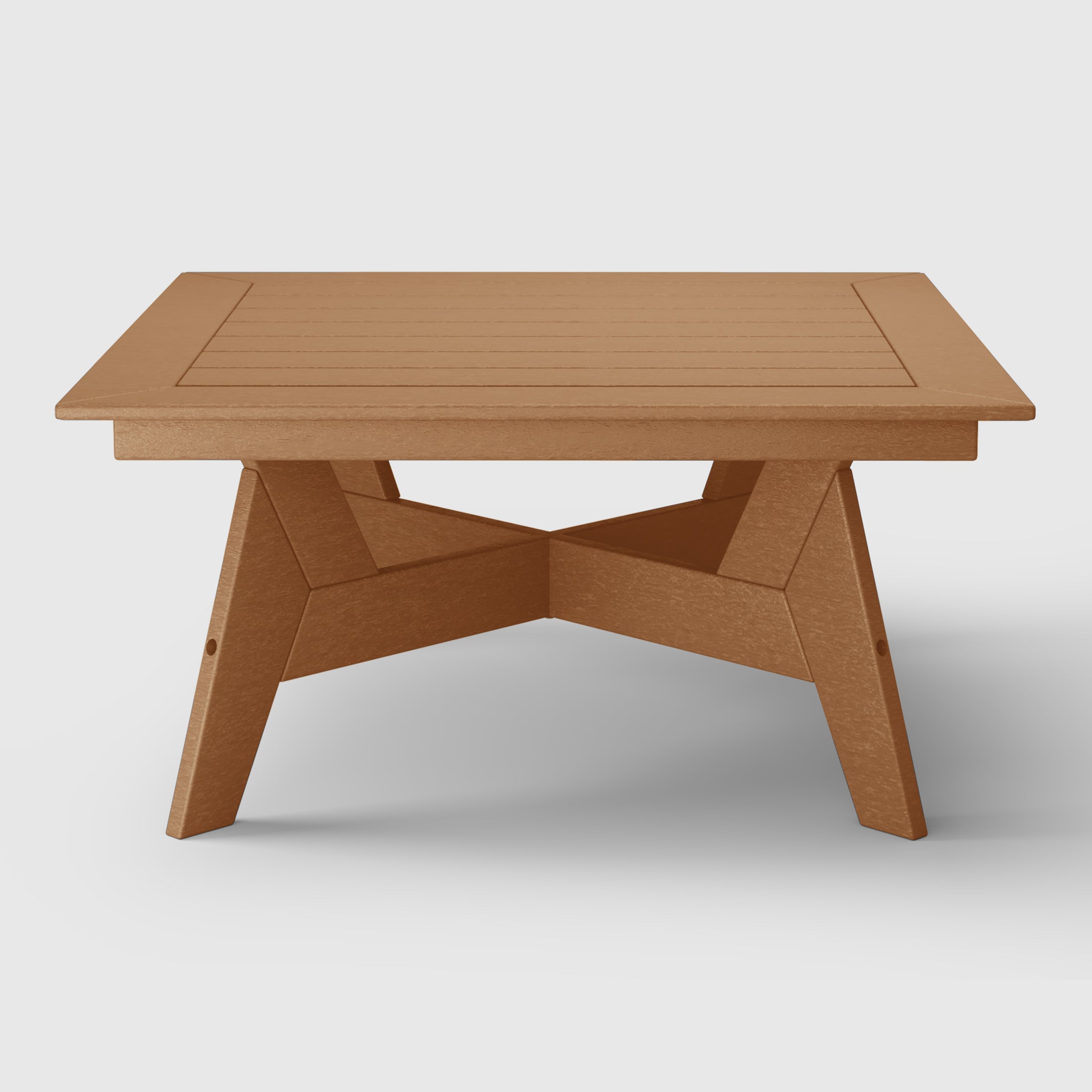 Portsmouth Modern Low Outdoor Patio Square HDPE Coffee Table