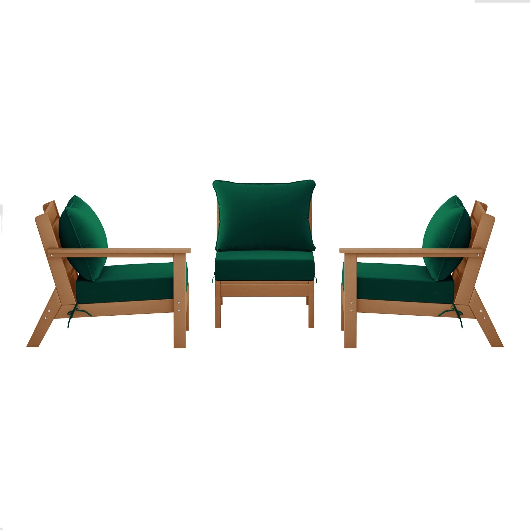 Portsmouth Outdoor Patio HDPE Sectional Sofa with Patio Cushions