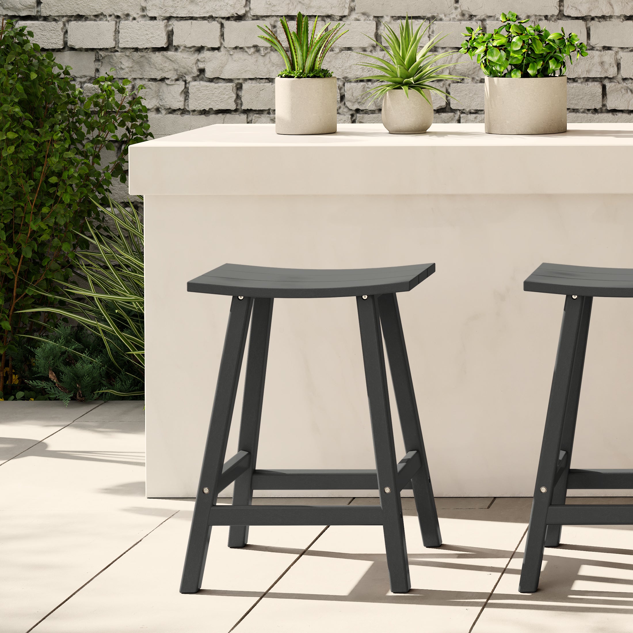 Paradise 24" height Outdoor / Patio Saddle bar stool