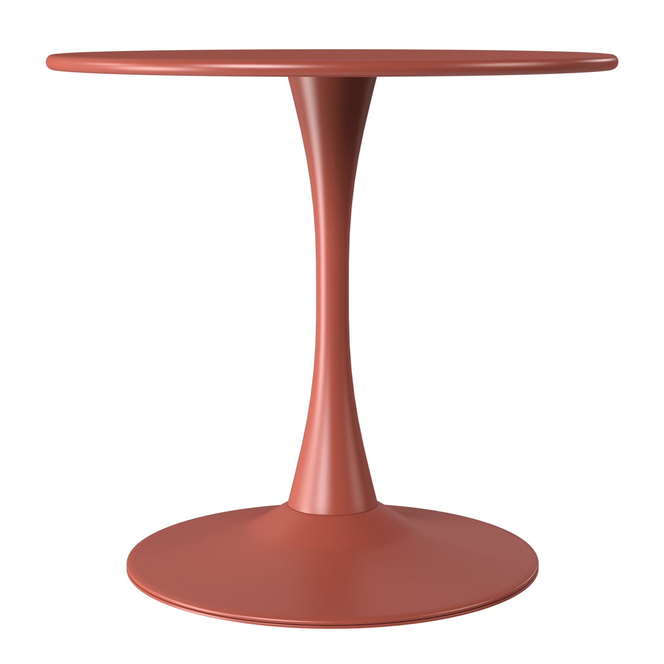 Sunshine 5-Piece Round Metal Bistro Dining Table Set And Stackable Resin Patio Dining Side Chairs