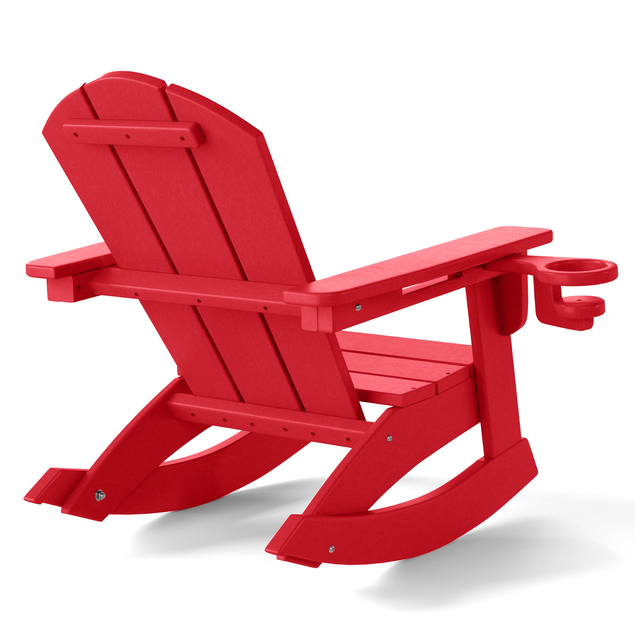 Paradise Outdoor HDPE Plastic Preschool Toddler Classic Adirondack Rocking Chairs (Set of 2)