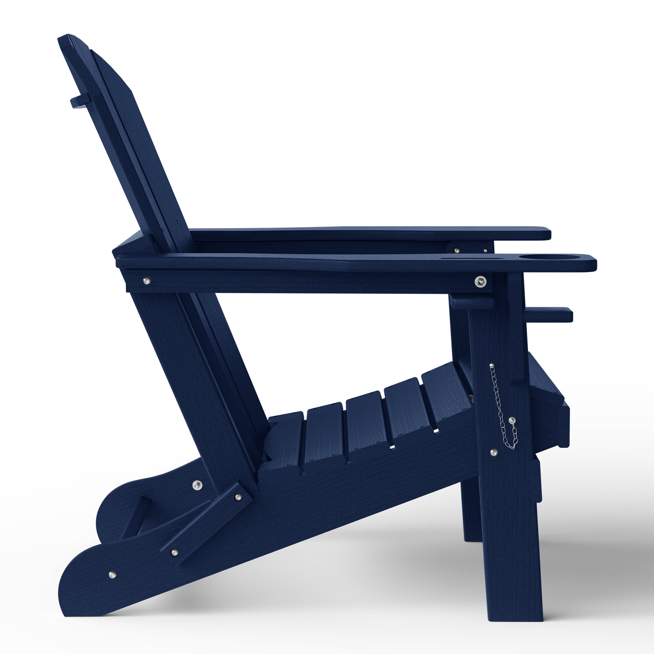 Rockport Outdoor Patio HDPE Resin Adirondack Chair With Cup Holder and Phone Holder