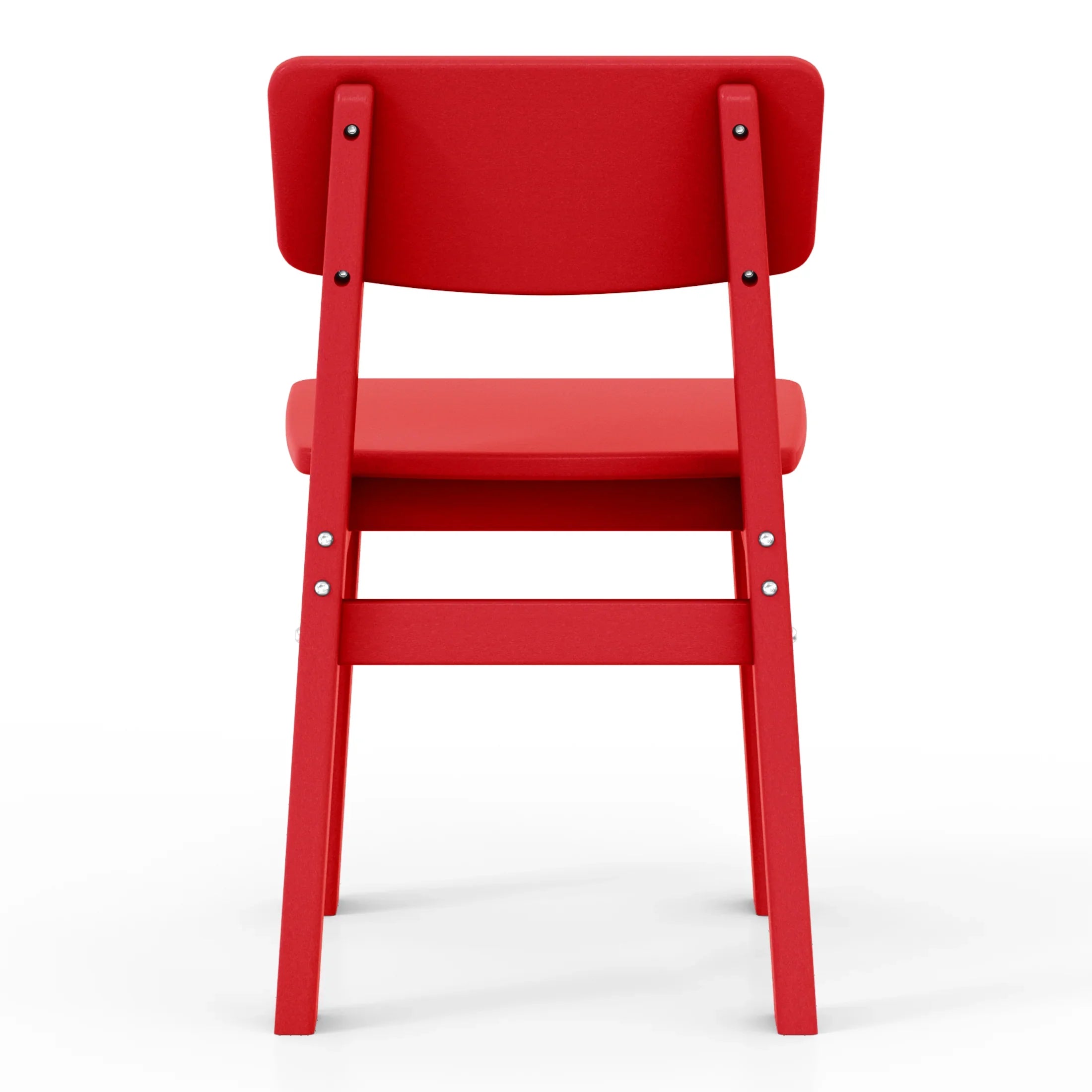 Little Explorers Outdoor HDPE Kids Modern Plastic Toddler Dining Chairs (Set of Two)