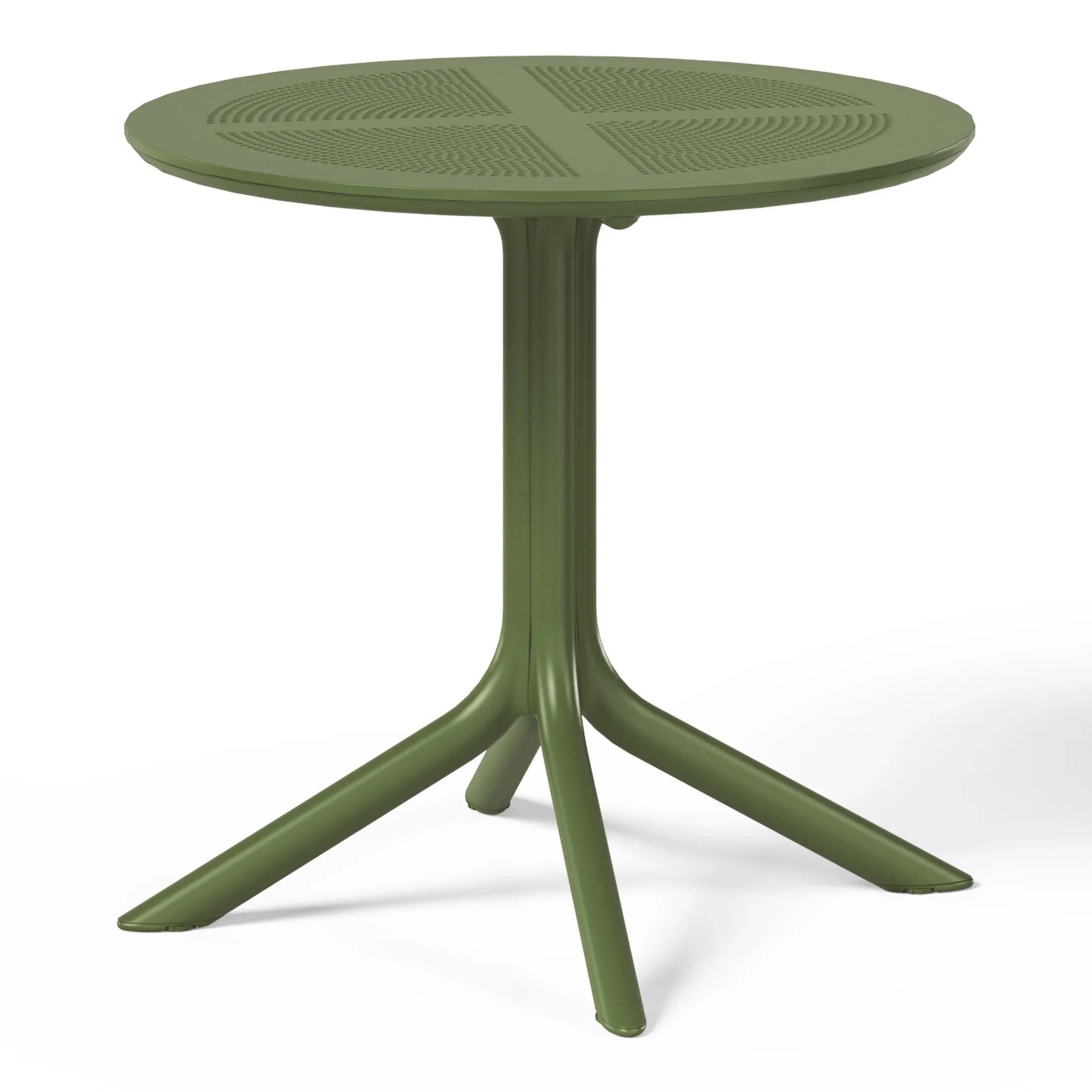 Sunshine Modern 5-Piece Resin Round Patio Dining Table Set with Stackable Patio Dining Chairs