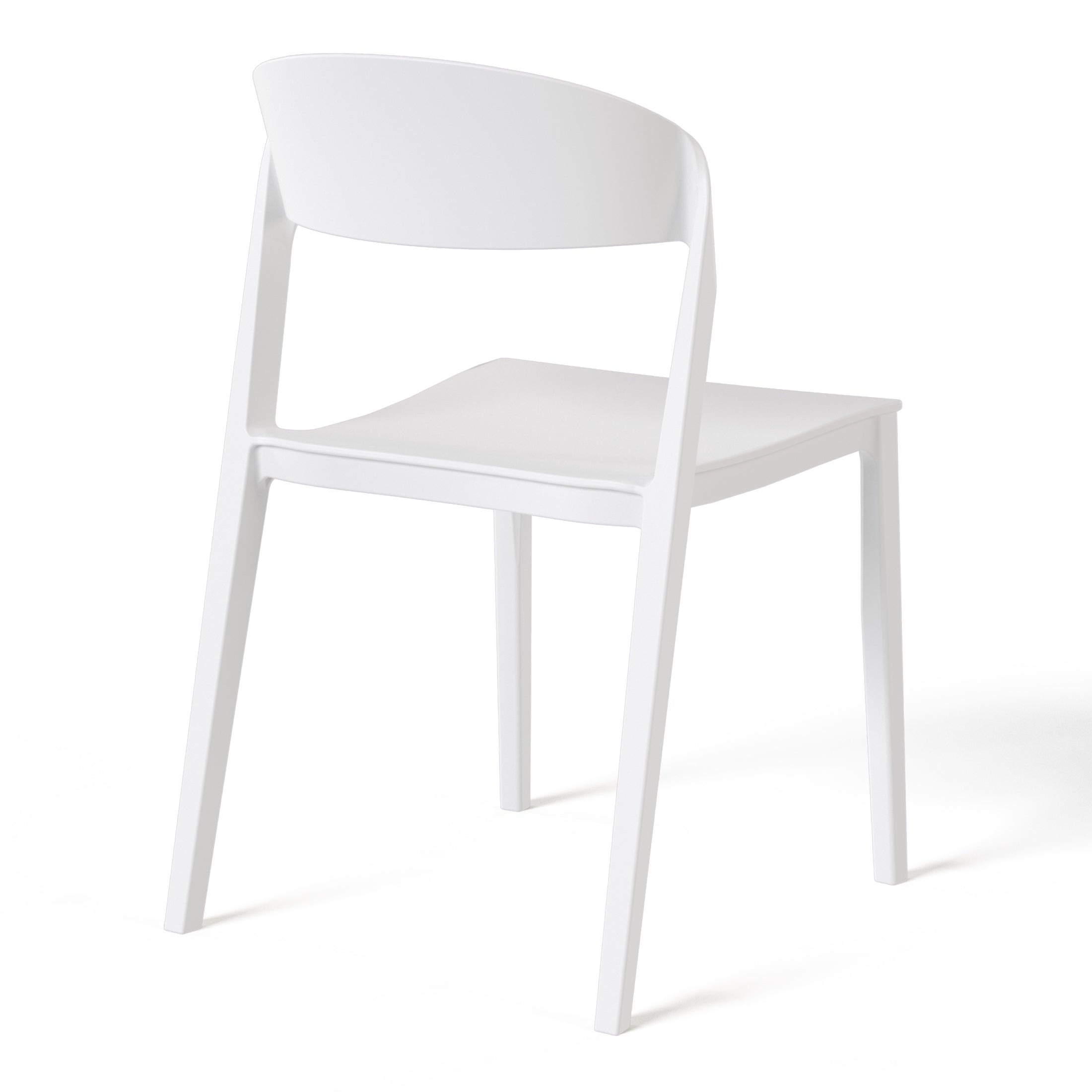 Sunshine Outdoor Modern Stackable Plastic Patio Bistro Dining Side Chairs (Set of 2)