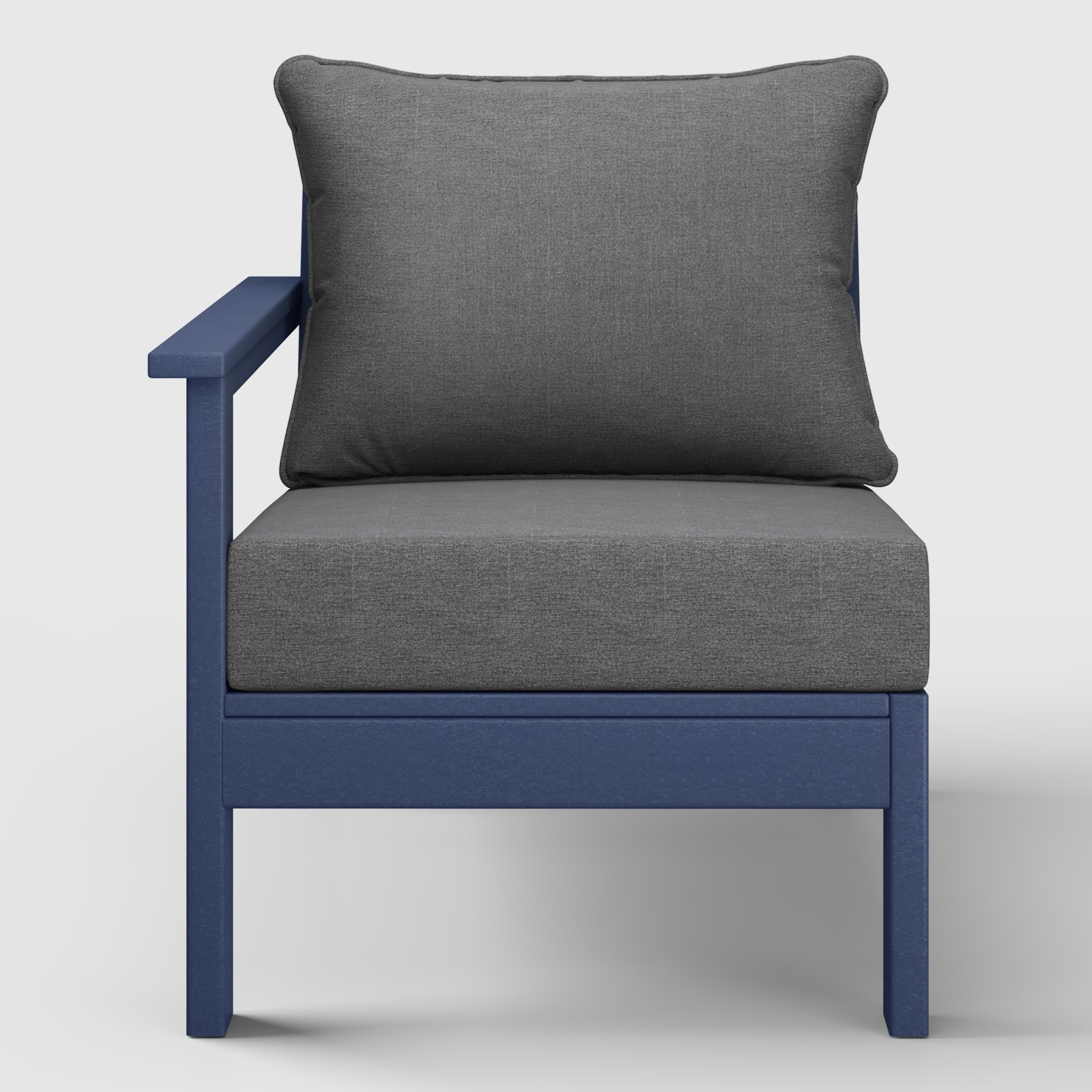 Portsmouth Outdoor Patio HDPE Left Arm Sectional Corner Club Chair with Patio Cushions