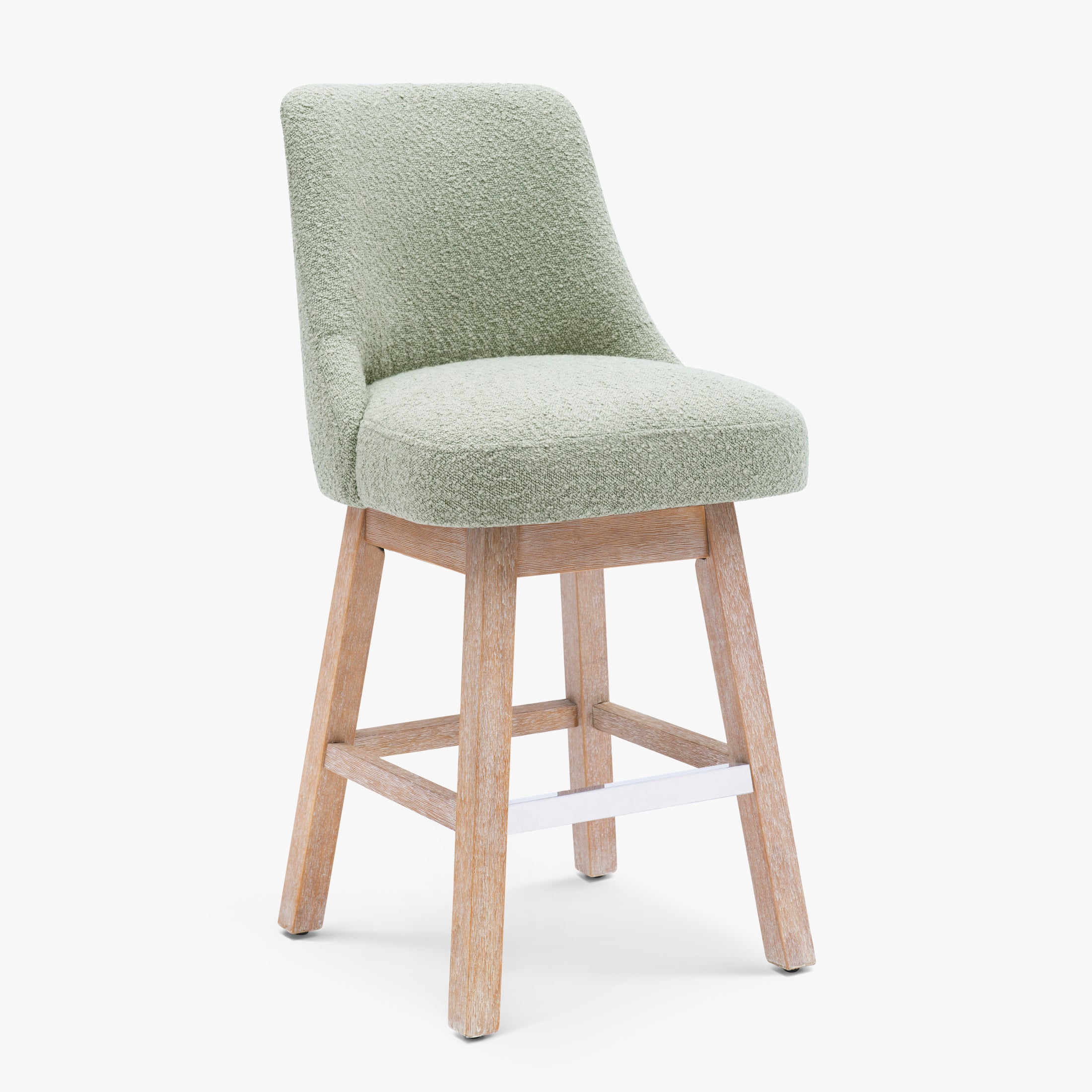 Amélie 26" Upholstered Swivel Counter Height Bar Stool