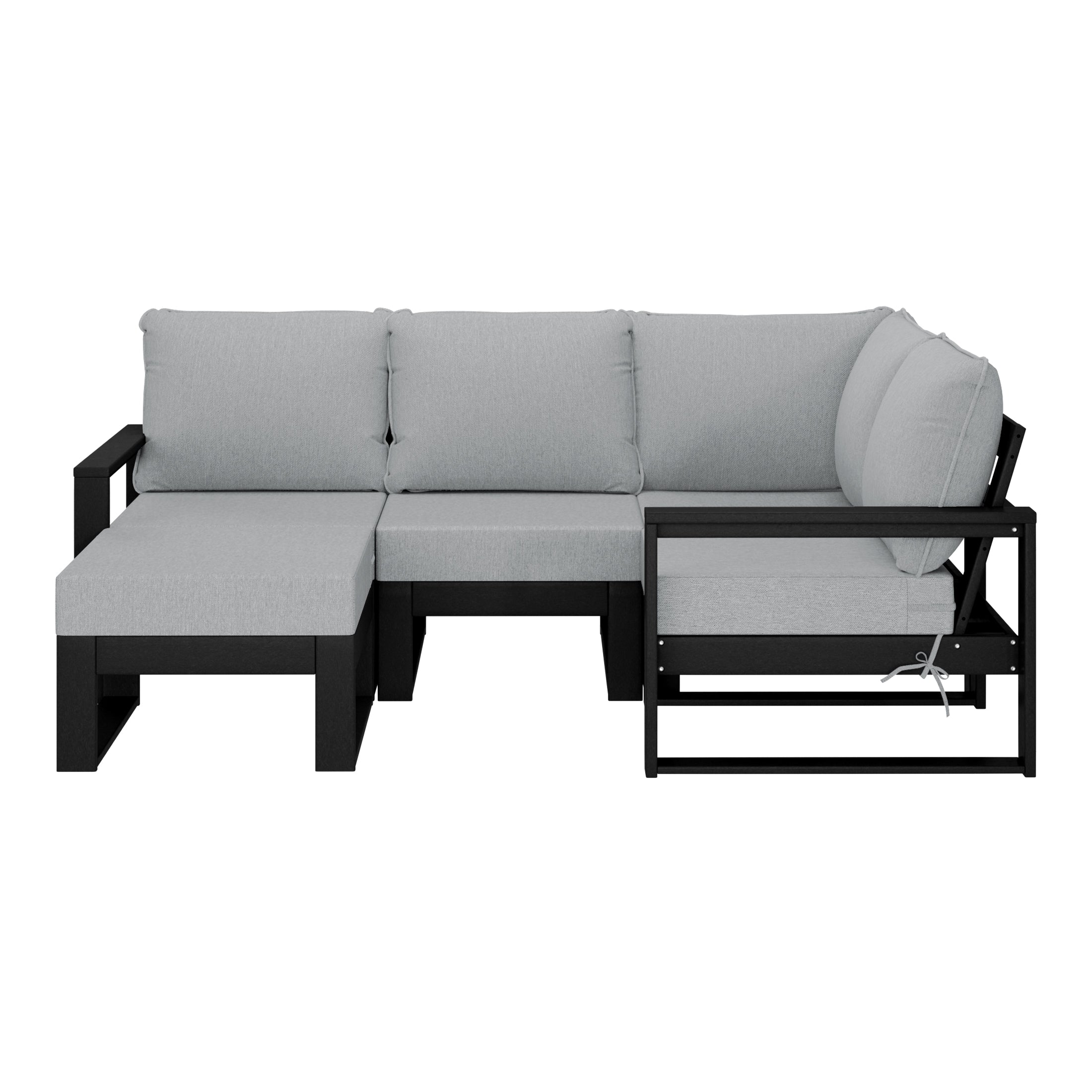 Rockaway 5-piece Outdoor Sectional Modular Patio Furniture Sofa Set