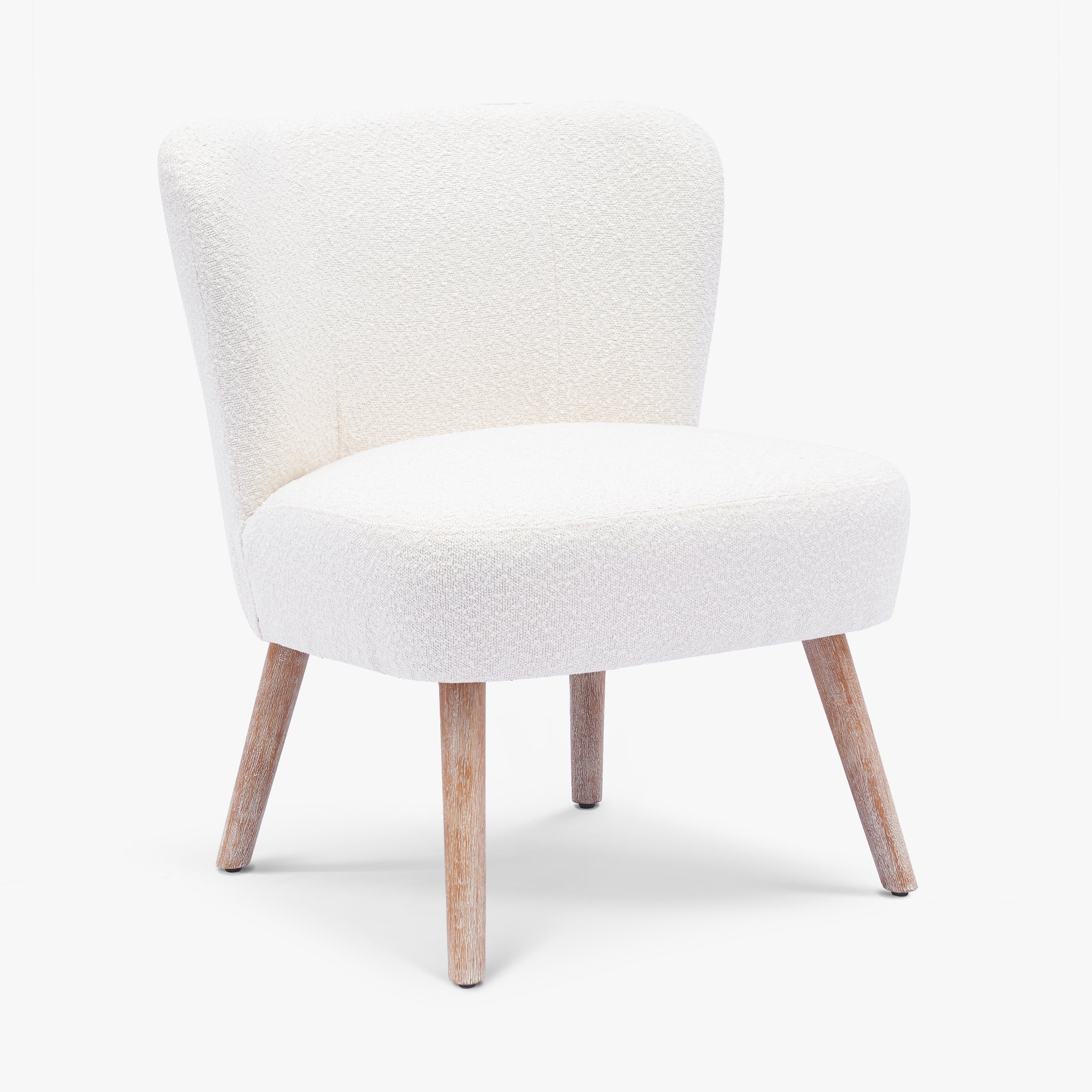 Amélie 25" Wide Upholstered Boucle Accent Chairs Set of Two