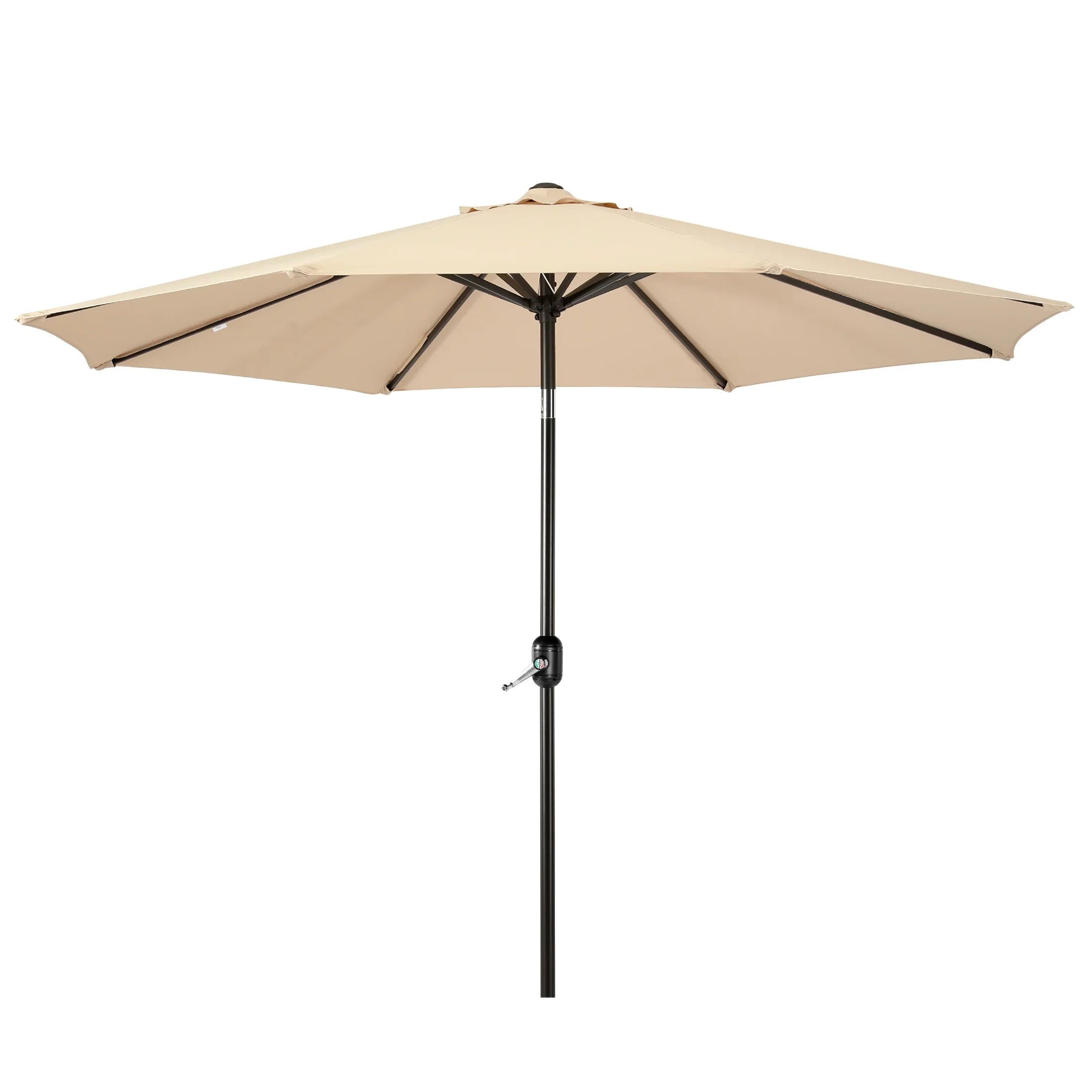 Cabana 9 ft. Patio Table Umbrella with Black color round free standing weight base kit