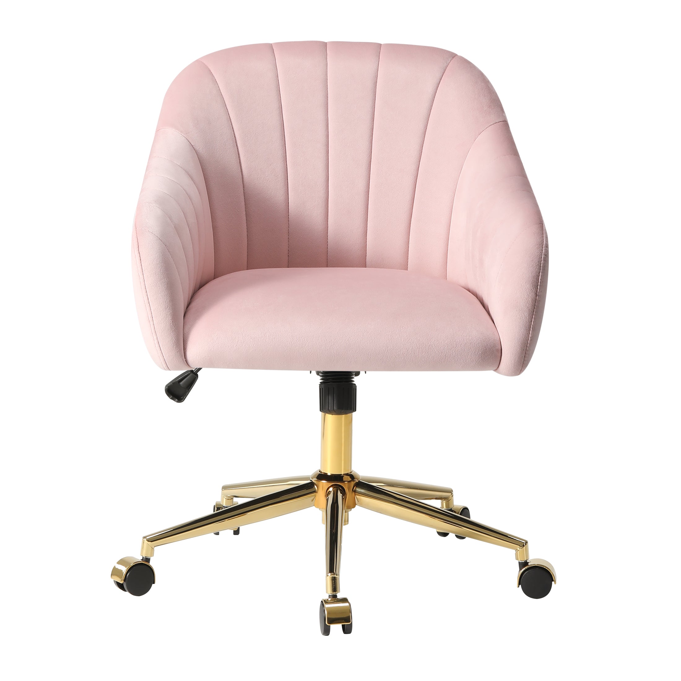 Alaia Upholstered Velvet Swivel Vanity Office Chair With Wheels