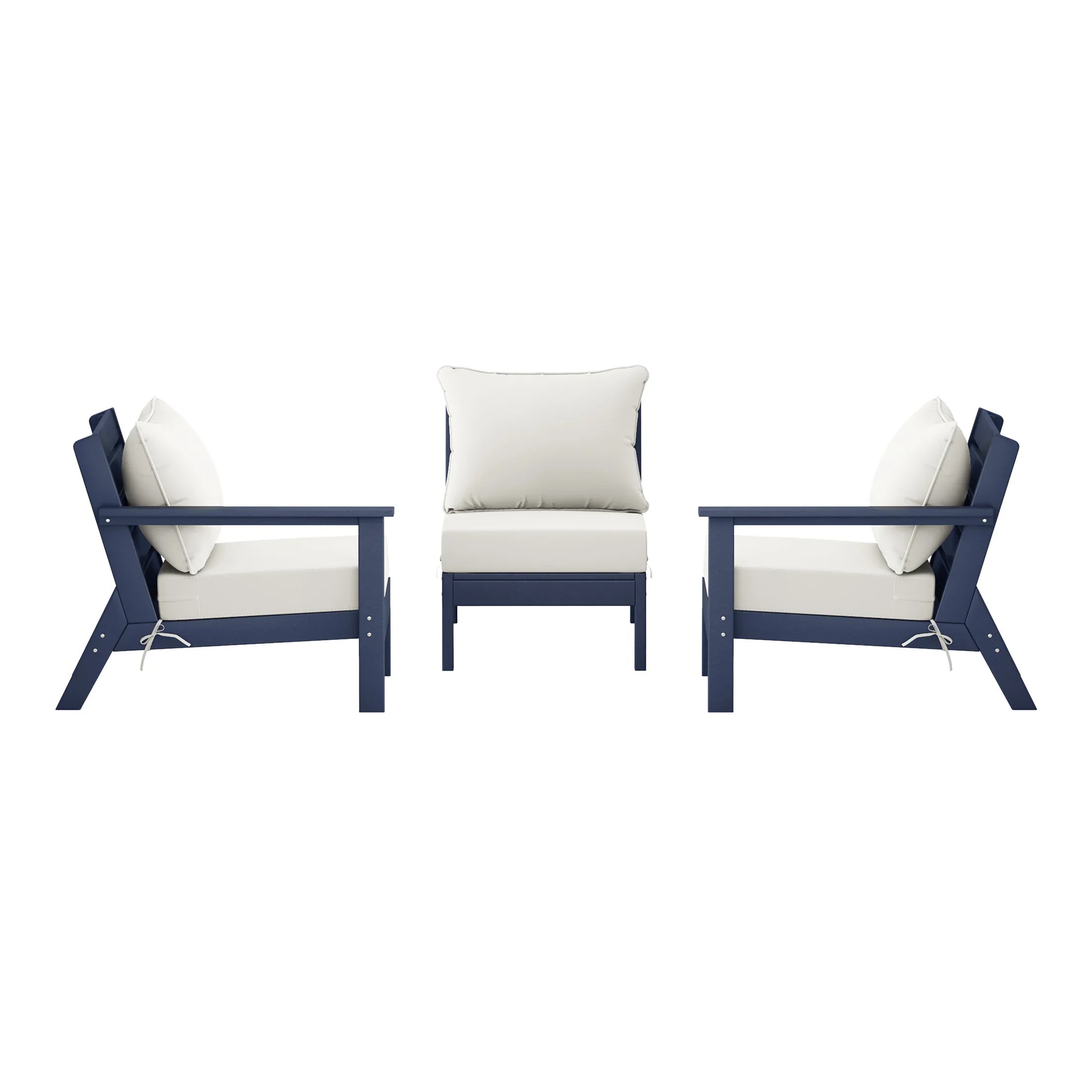 Portsmouth Outdoor Patio HDPE Sectional Sofa with Patio Cushions