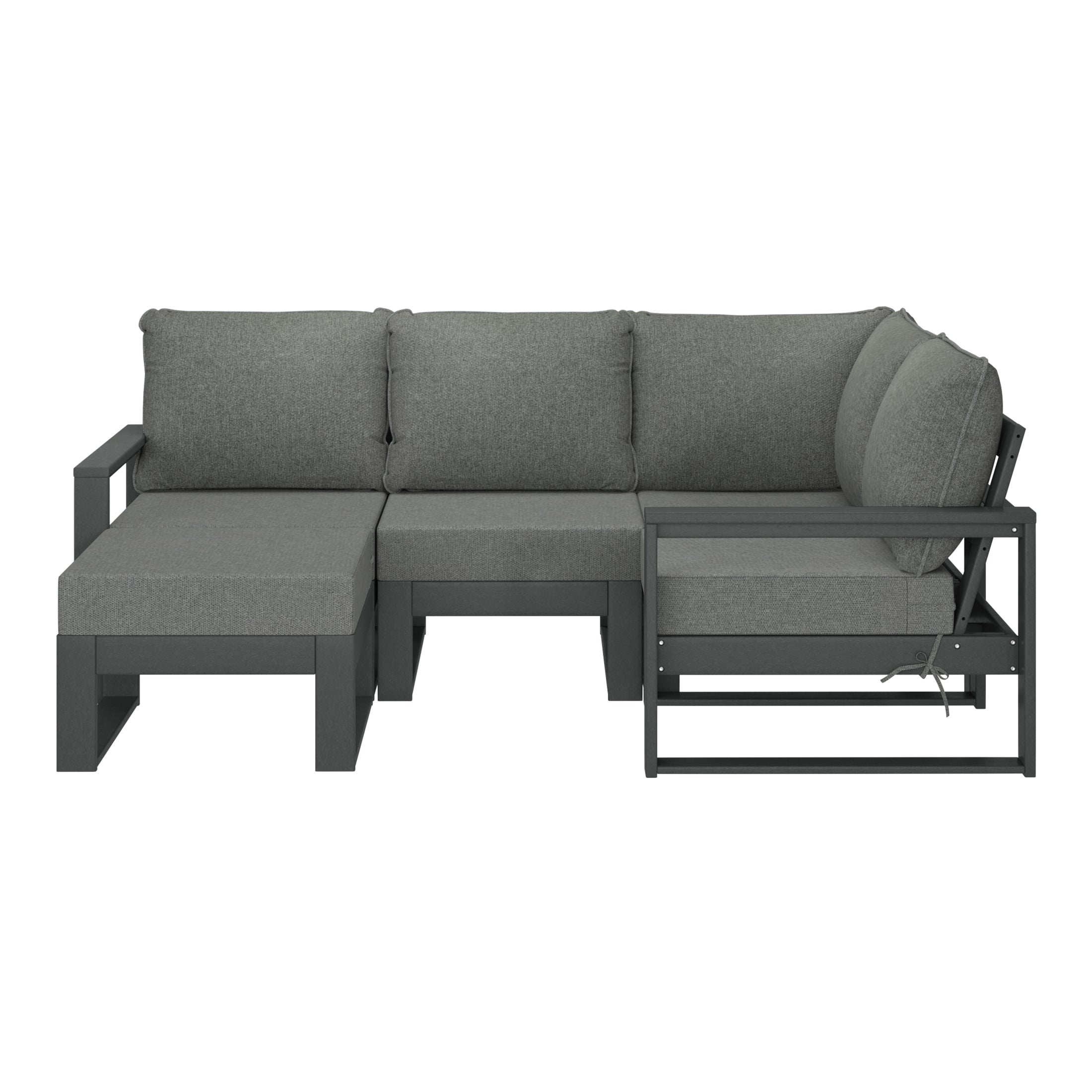 Rockaway 5-piece Outdoor Sectional Modular Patio Furniture Sofa Set