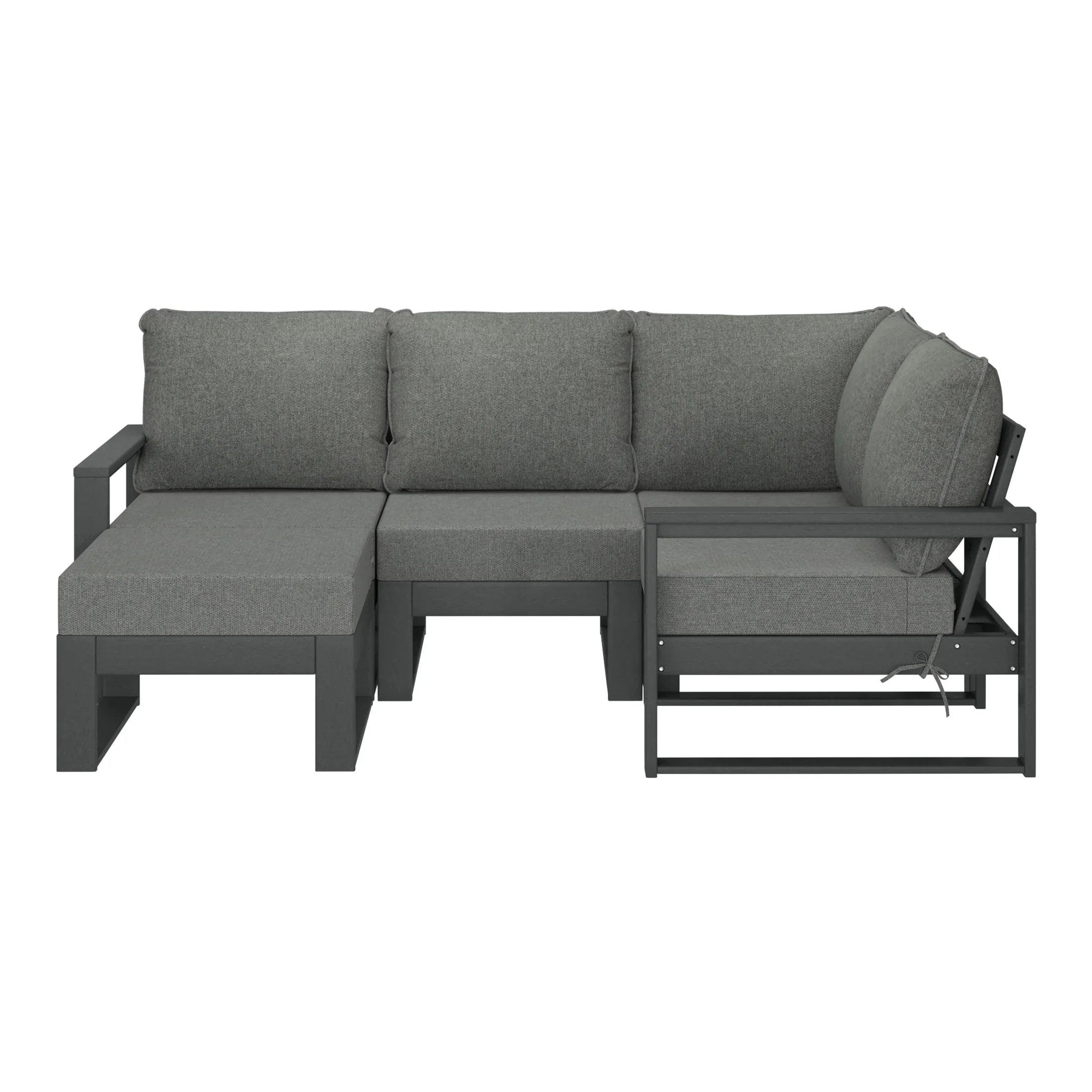 Rockaway 5-piece Outdoor Sectional Modular Patio Furniture Sofa Set