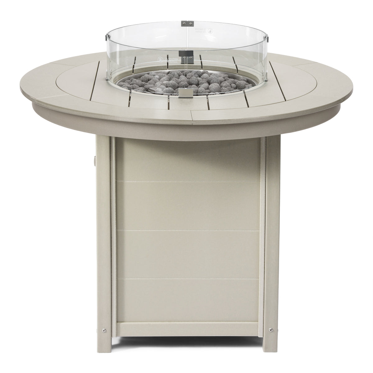 Sol 47" Modern Outdoor Patio Propane Round Counter Height Fire Pit Table