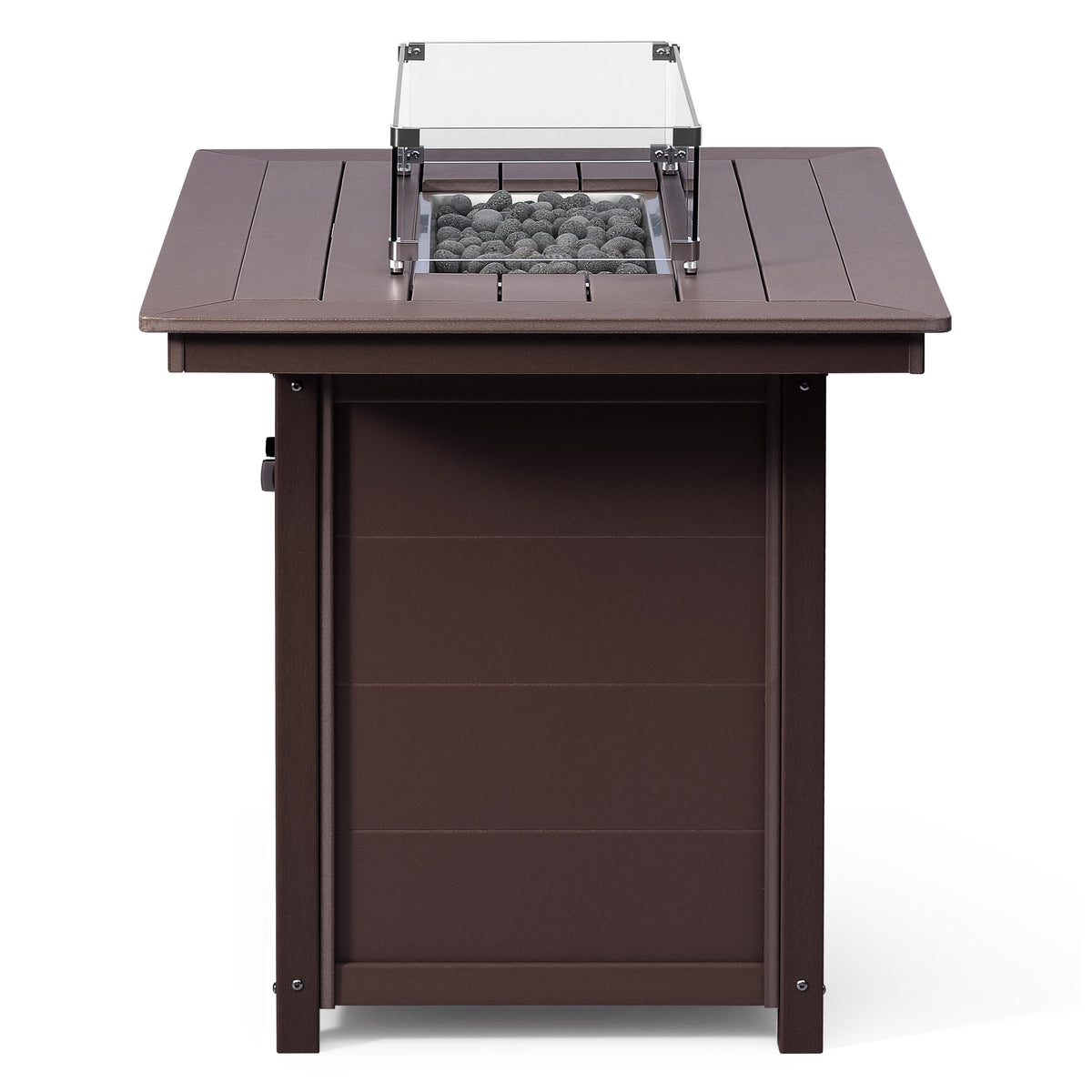 Sol 46" Modern Outdoor Patio Gas Propane Rectangle Fire Pit Table