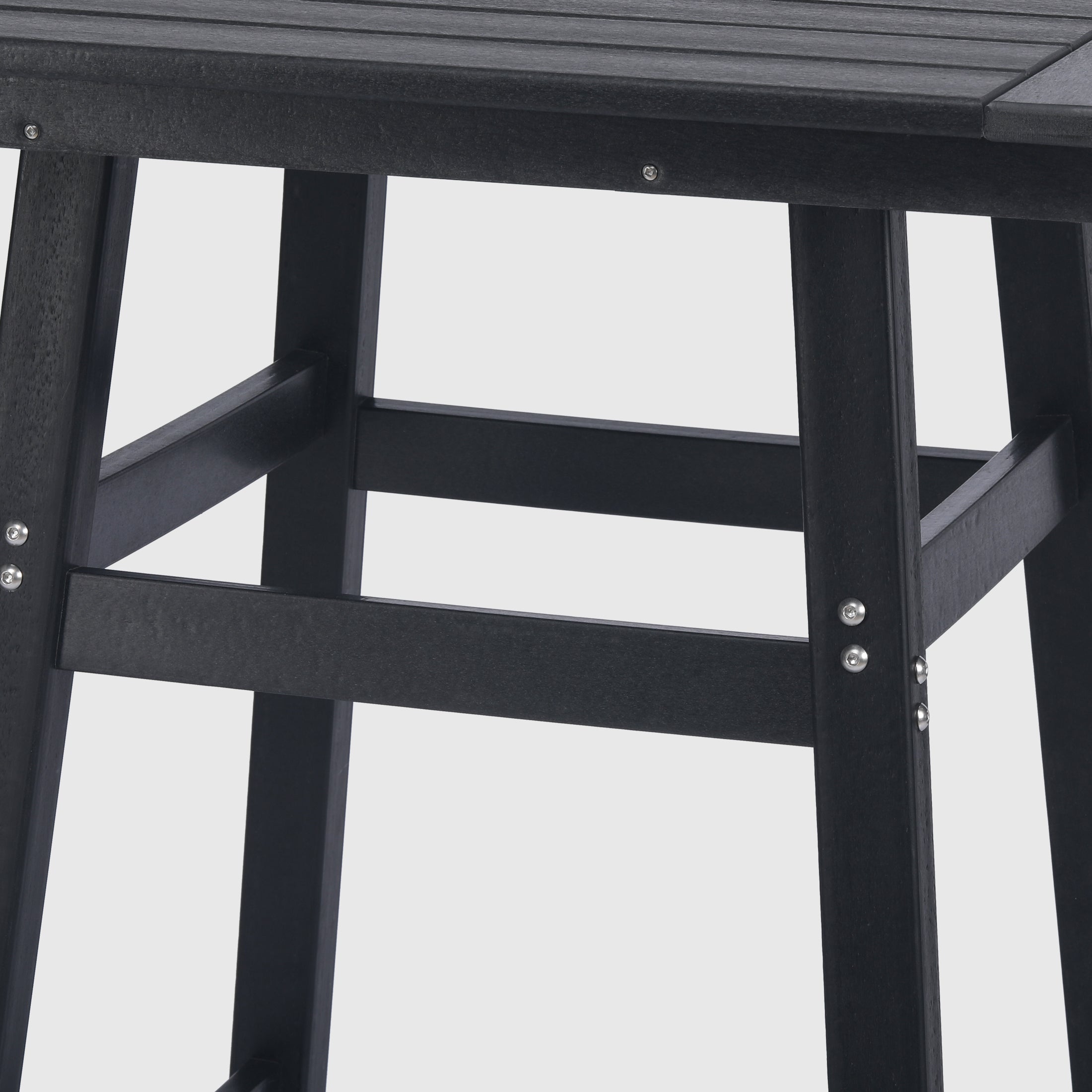 Paradise 30" Square Outdoor Patio Bistro Bar Table With Umbrella Hole