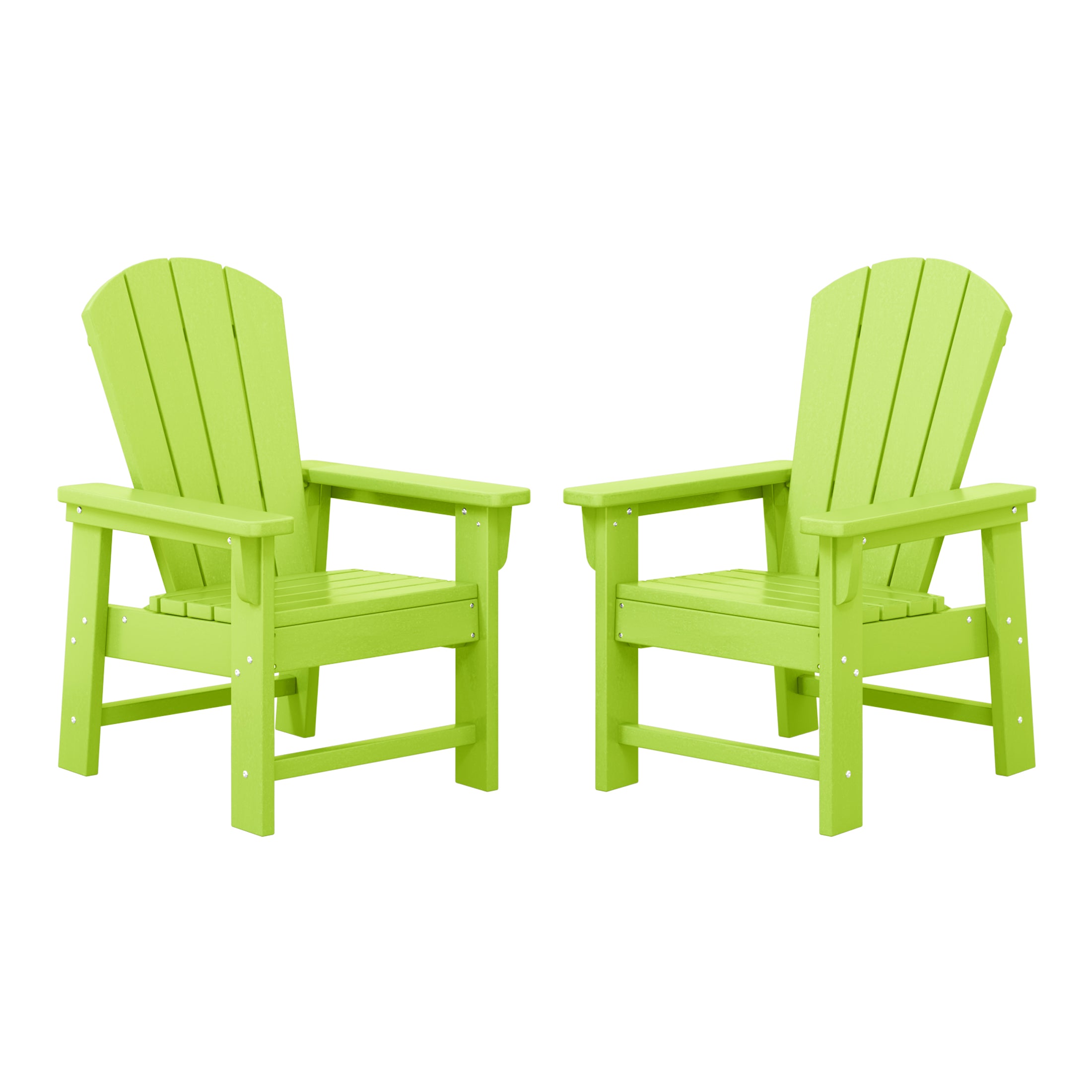 Paradise Kids Outdoor Adirondack Plastic Patio Chair (Set of 2)