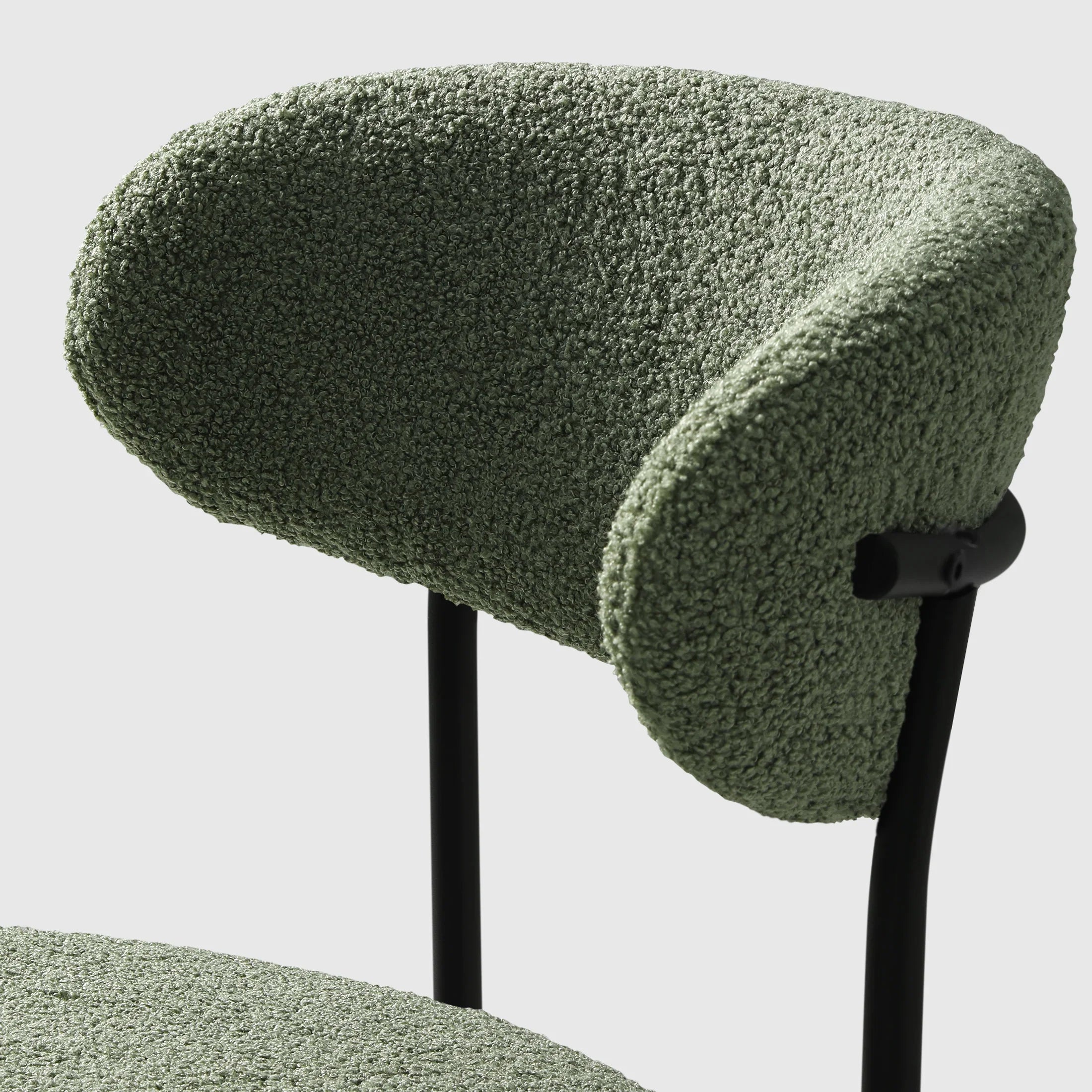 Celine Mid-Century Modern Upholstered Sherpa Round Dining Chairs (Set of 4)