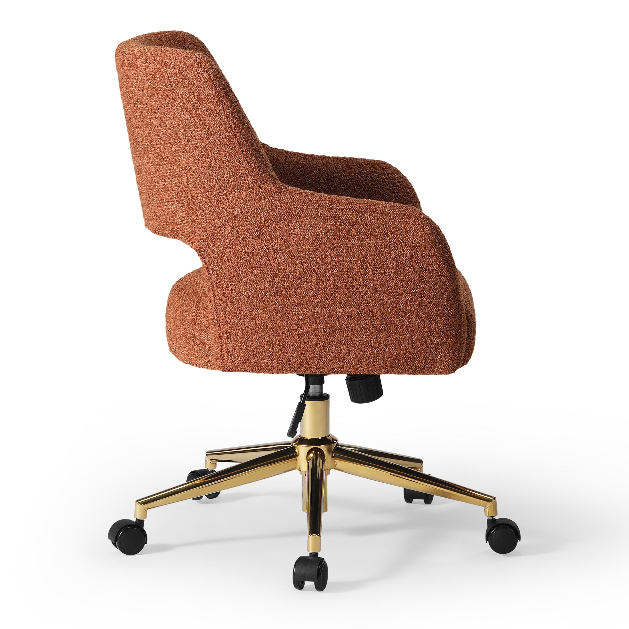 Amélie Mid-Century Modern Swivel Office Vanity Chair with Wheels