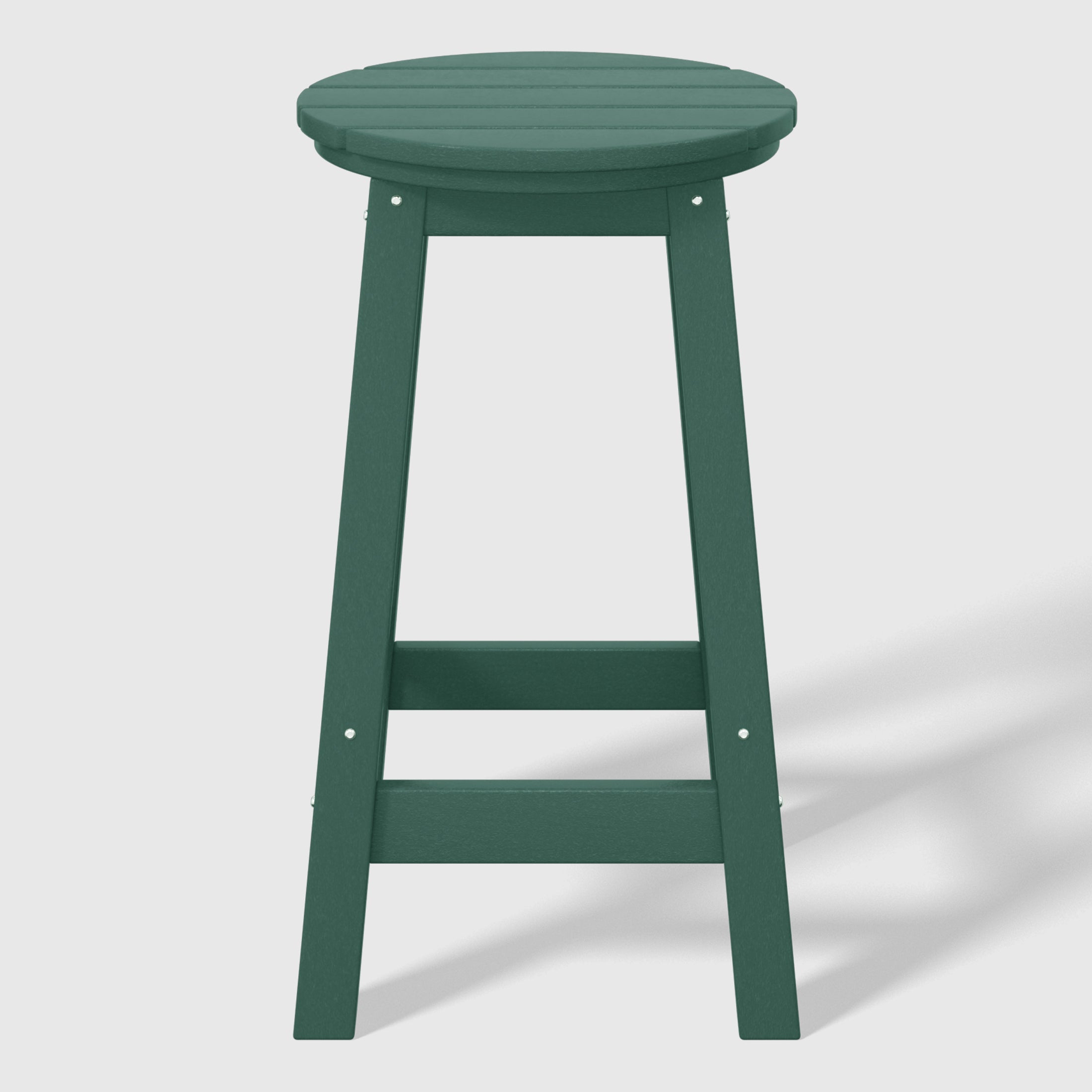 Paradise 24" HDPE Outdoor Patio Round Counter Height Bar Stool