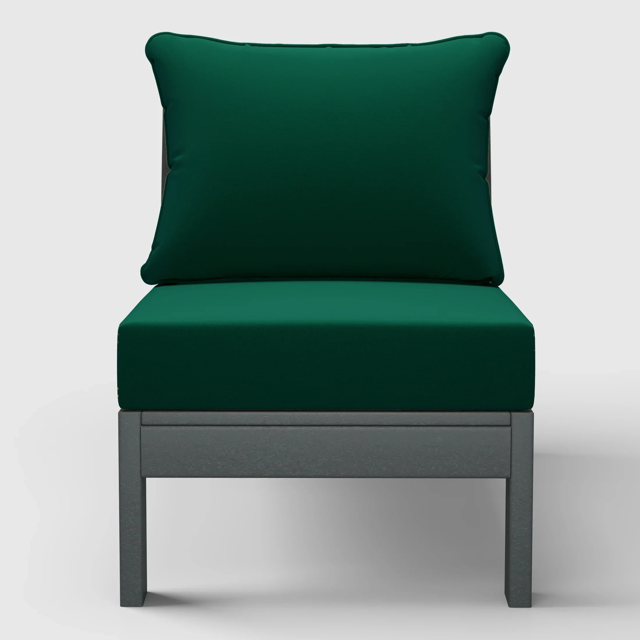 Portsmouth Outdoor HDPE Deep Seating Modular Armless Patio Chair with Patio Cushions