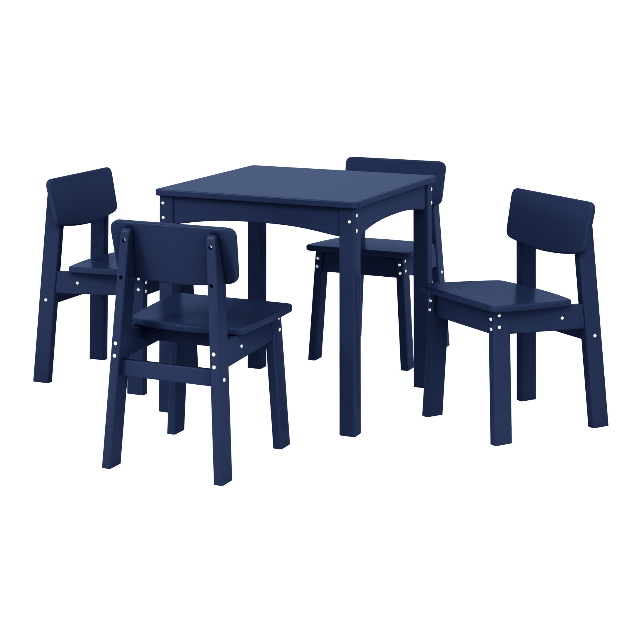 Playhouse Kids 5-Piece Modern HDPE Dining Table and Chairs Set
