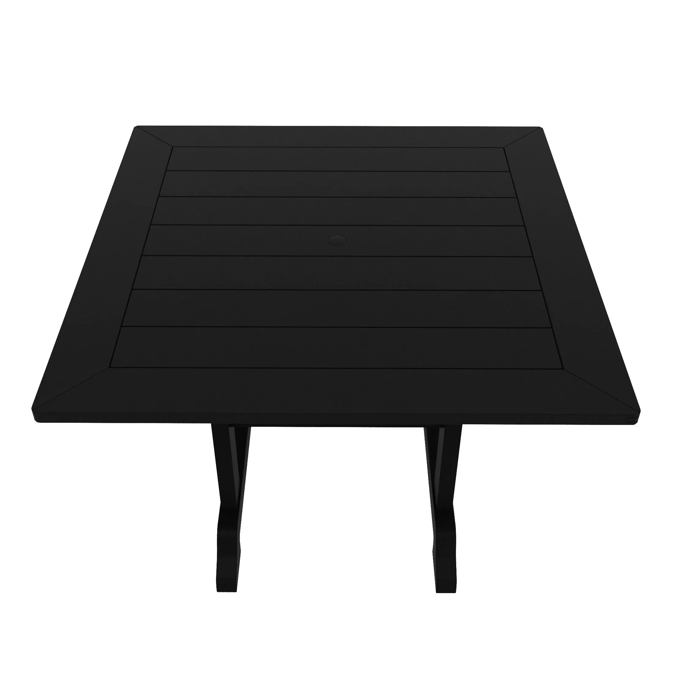 Paradise 5-Piece HDPE Square Patio Dining Table Set with Foldable Chairs