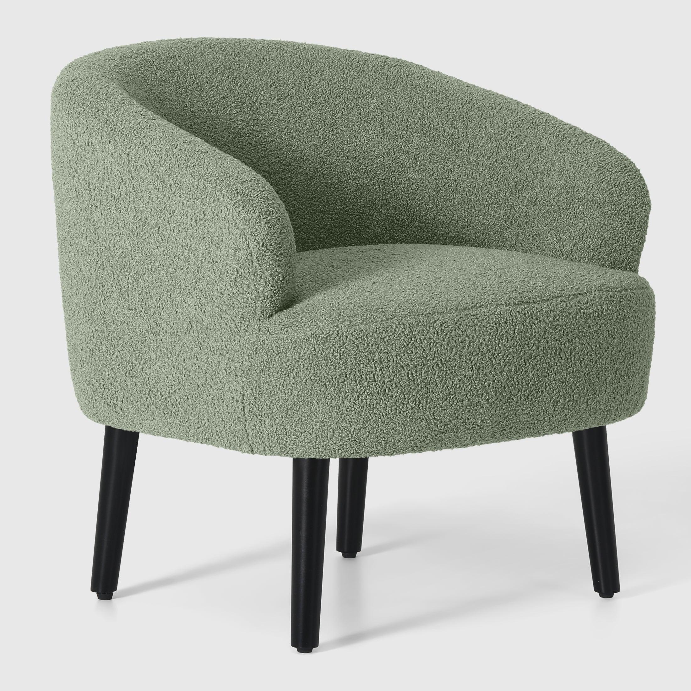 Celine 29" Wide Mid Century Modern Club Barrel Accent Armchair