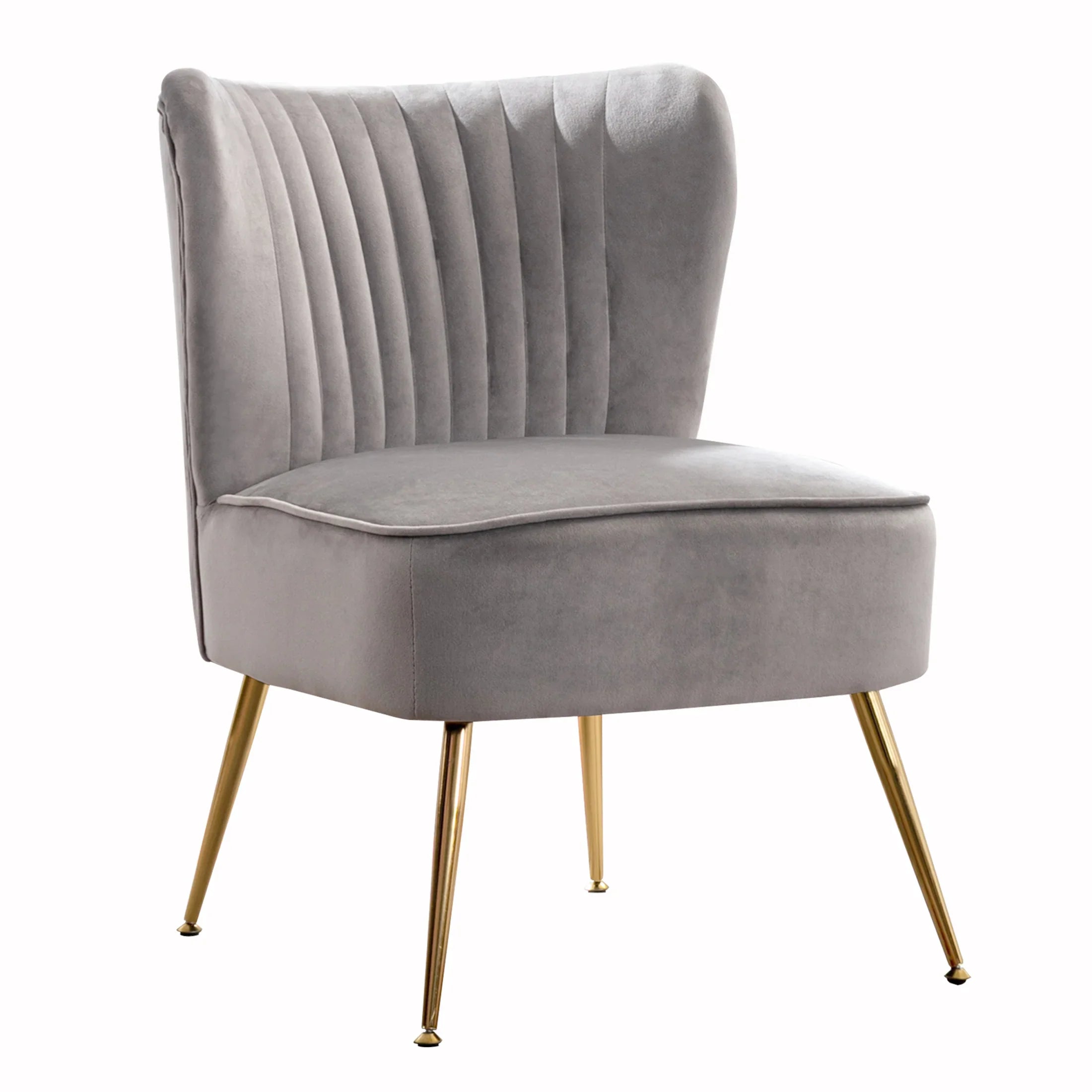 Alaia Mid Century Modern Tufted Velvet Loveseat Sofa and 22" Accent Chair 3-Piece Set