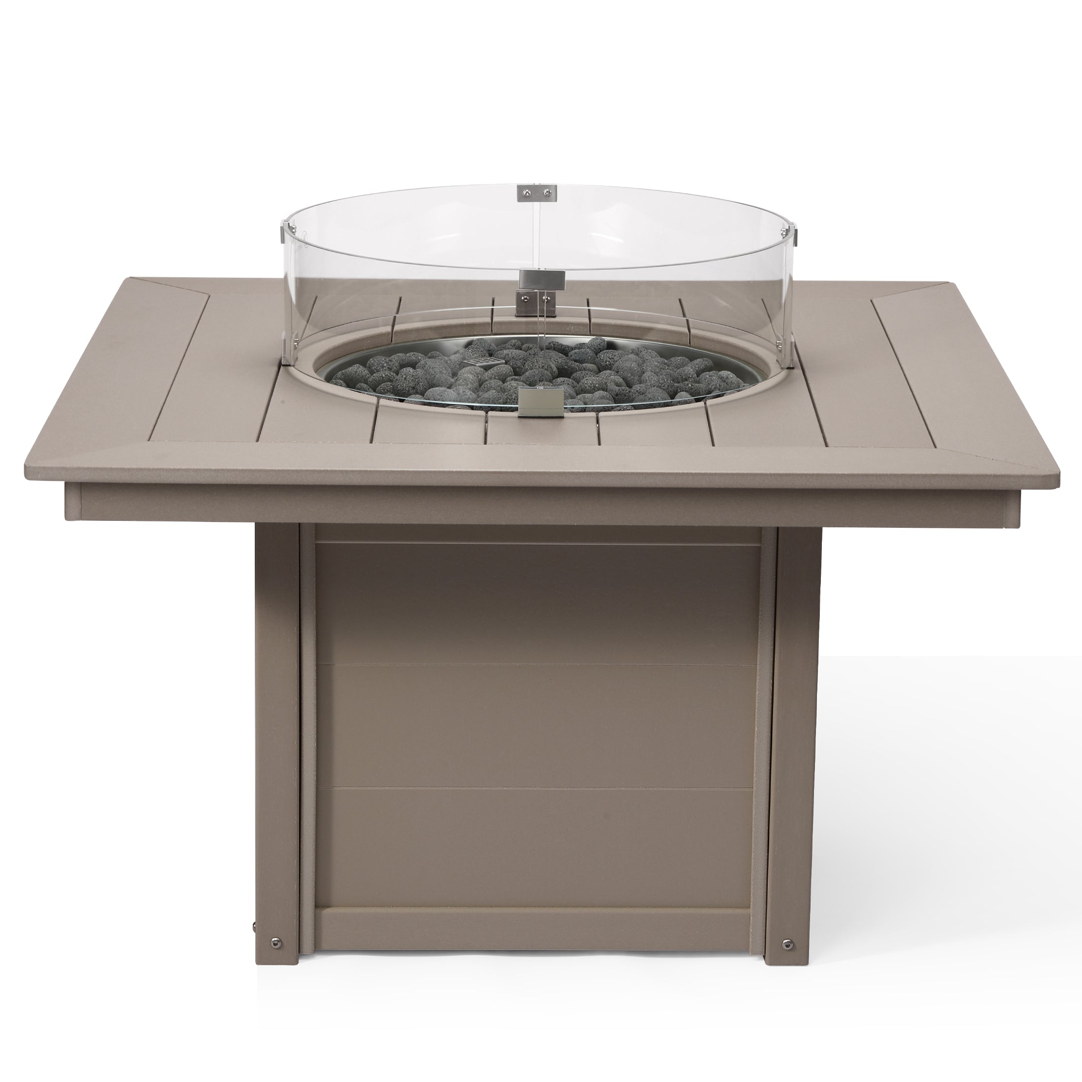Sol 42" Modern Outdoor Patio Propane Square Fire Pit Table