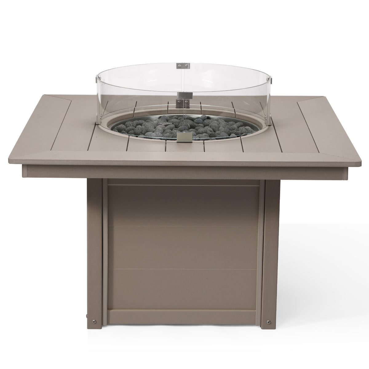 Sol 42" Modern Outdoor Patio Propane Square Fire Pit Table