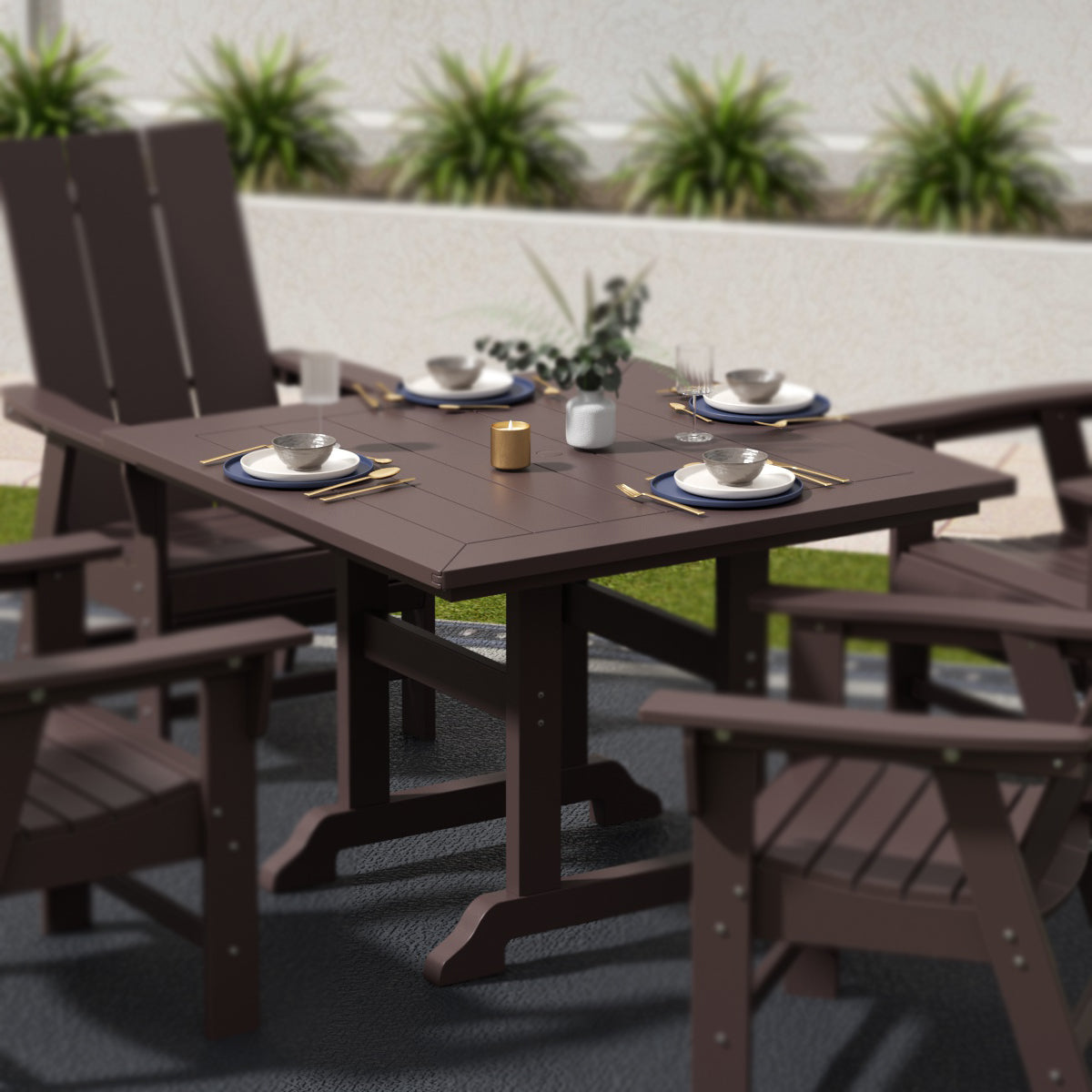 Paradise 43" Outdoor Patio Square Dining Table