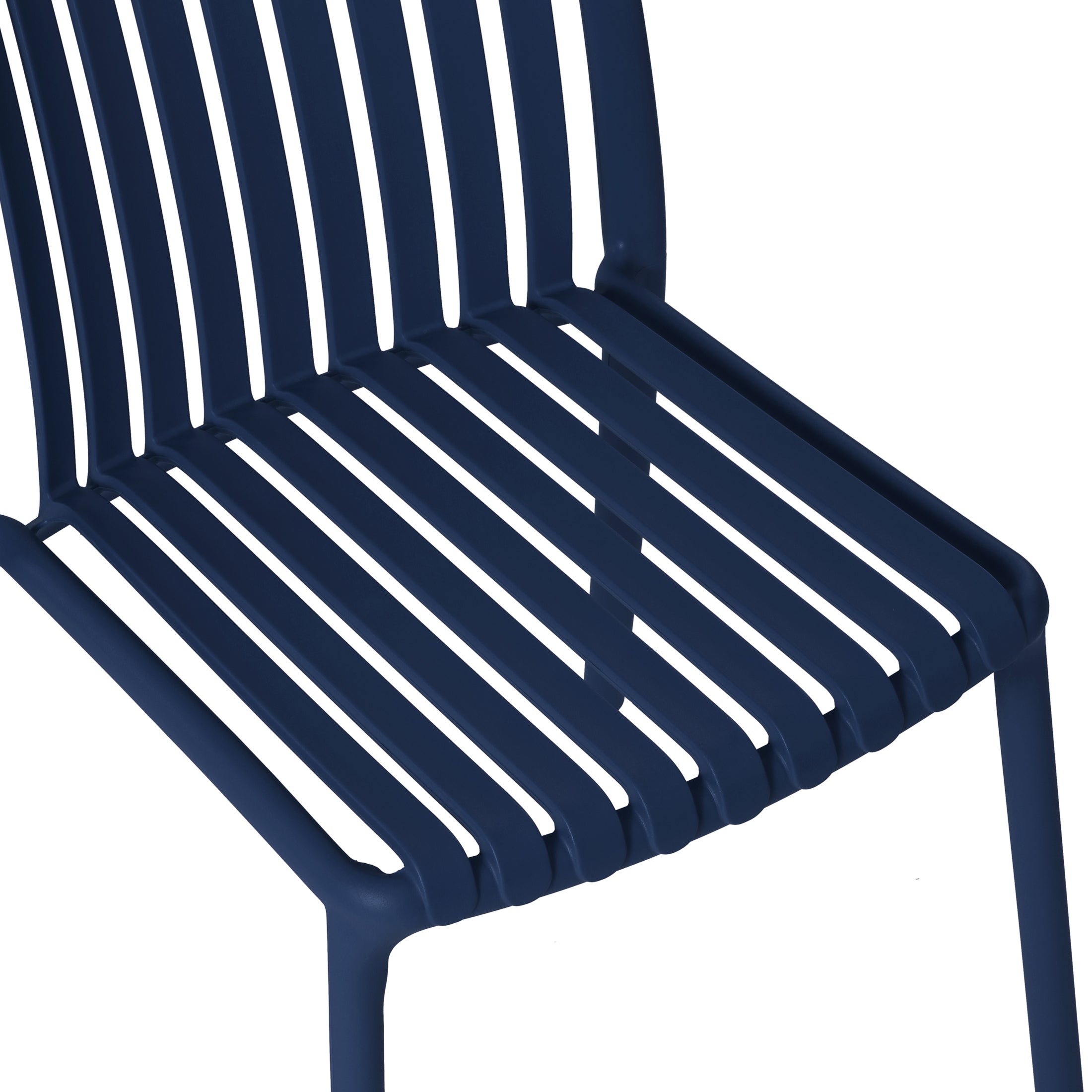 Sunshine Outdoor Stackable Polypropylene Plastic Dining Side Chairs (Set of 2)