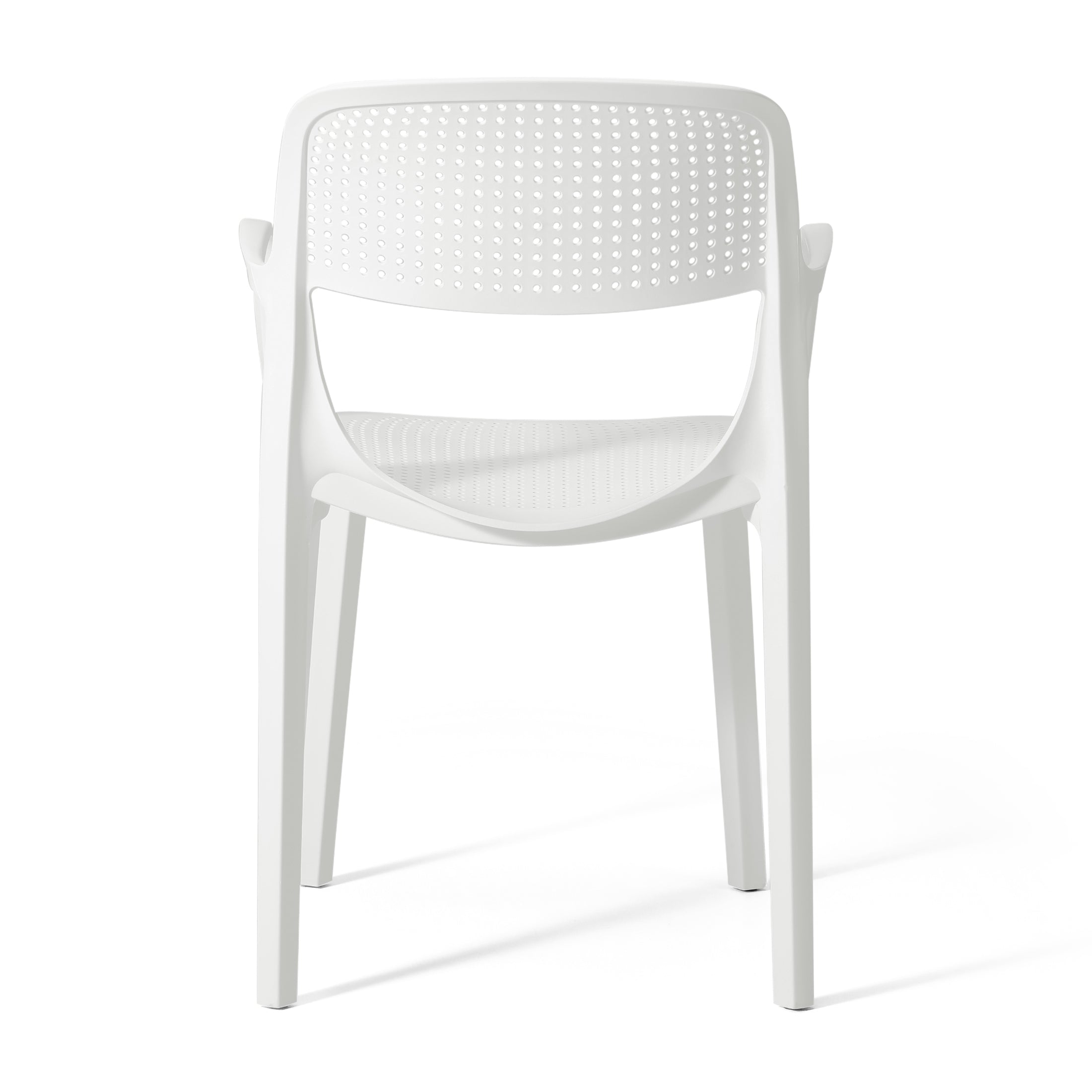 Sunshine Outdoor Stackable Plastic Resin Patio Dining Armchair (Set of 2)