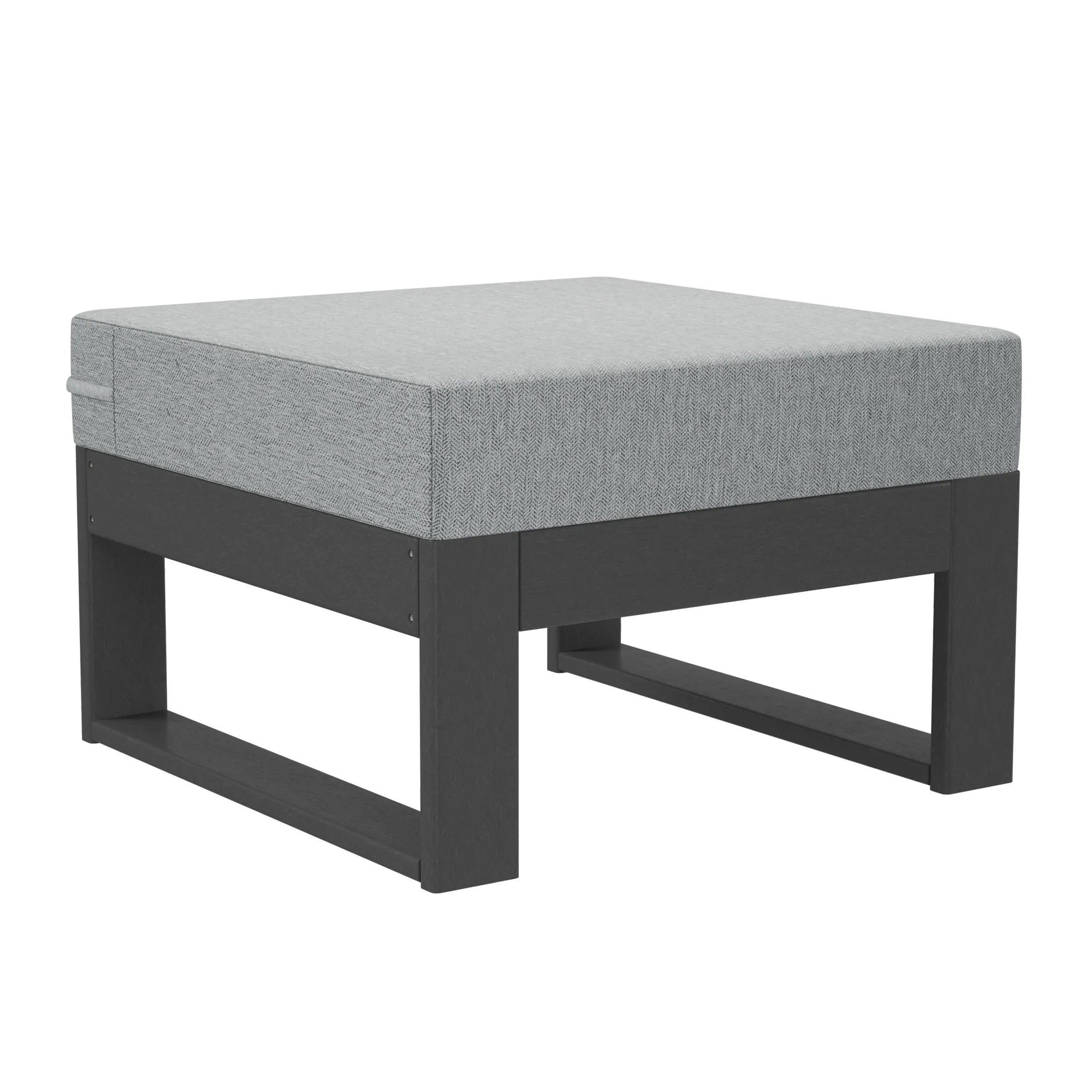 Rockaway 4-Piece Outdoor HDPE All-Weather Modern Deep Seating Patio Sofa Sectional Set with Waterproof Cushions