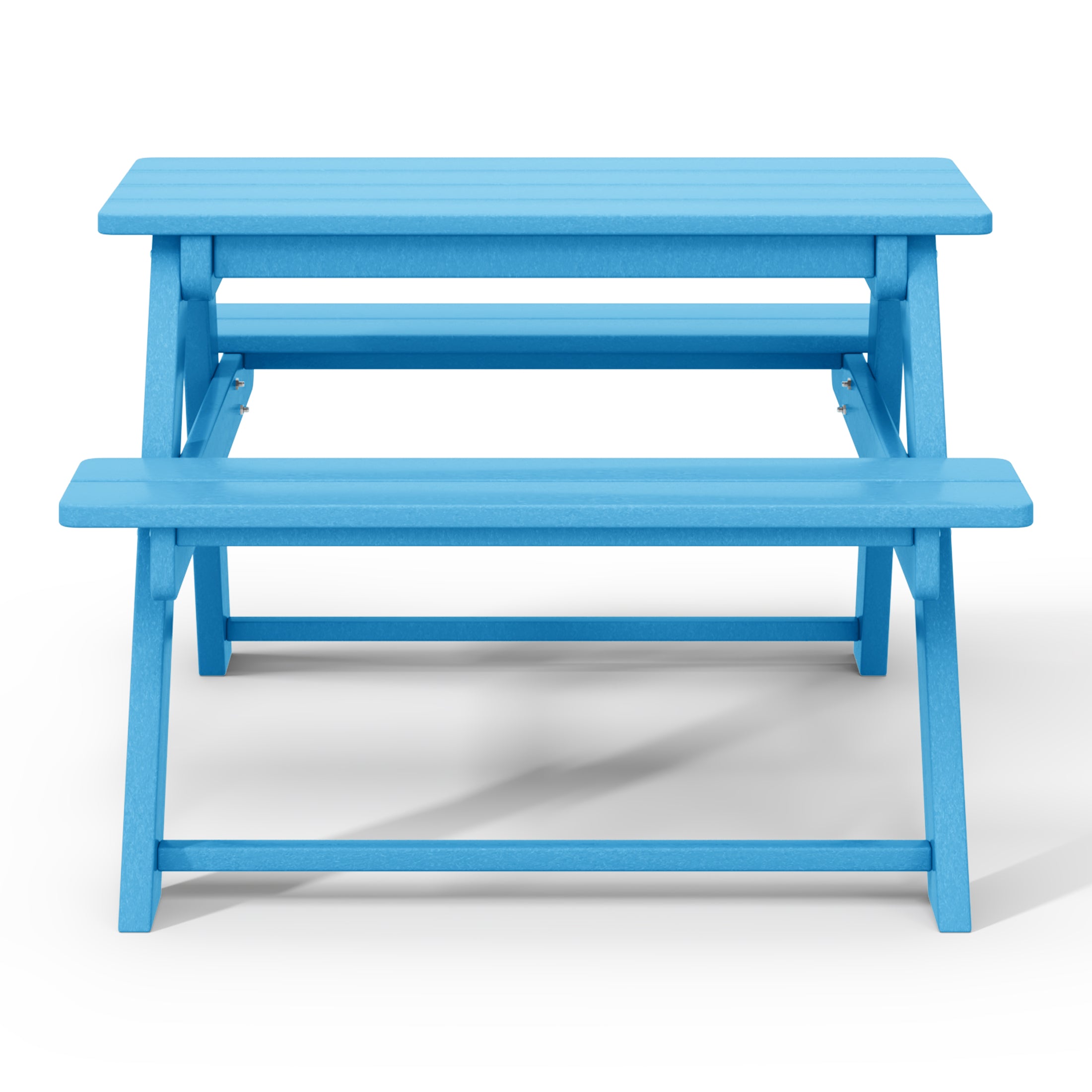 Paradise Outdoor Patio Kids HDPE Plastic Picnic Bench Table