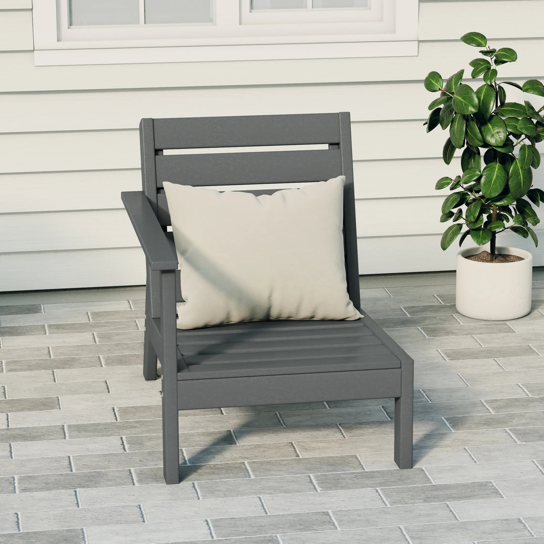 Portsmouth Outdoor Patio HDPE Left Arm Facing Deep Seating Corner Chair