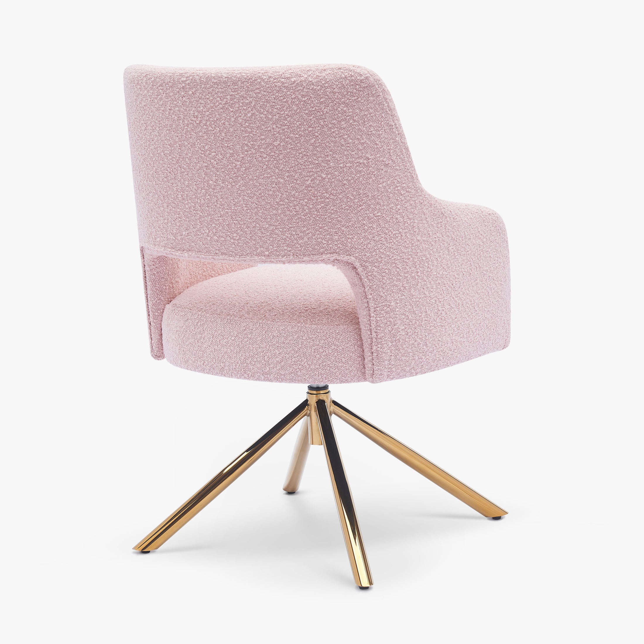 Amélie Mid-Century Modern Wide Boucle Swivel Accent Arm Chair (Set of 4)